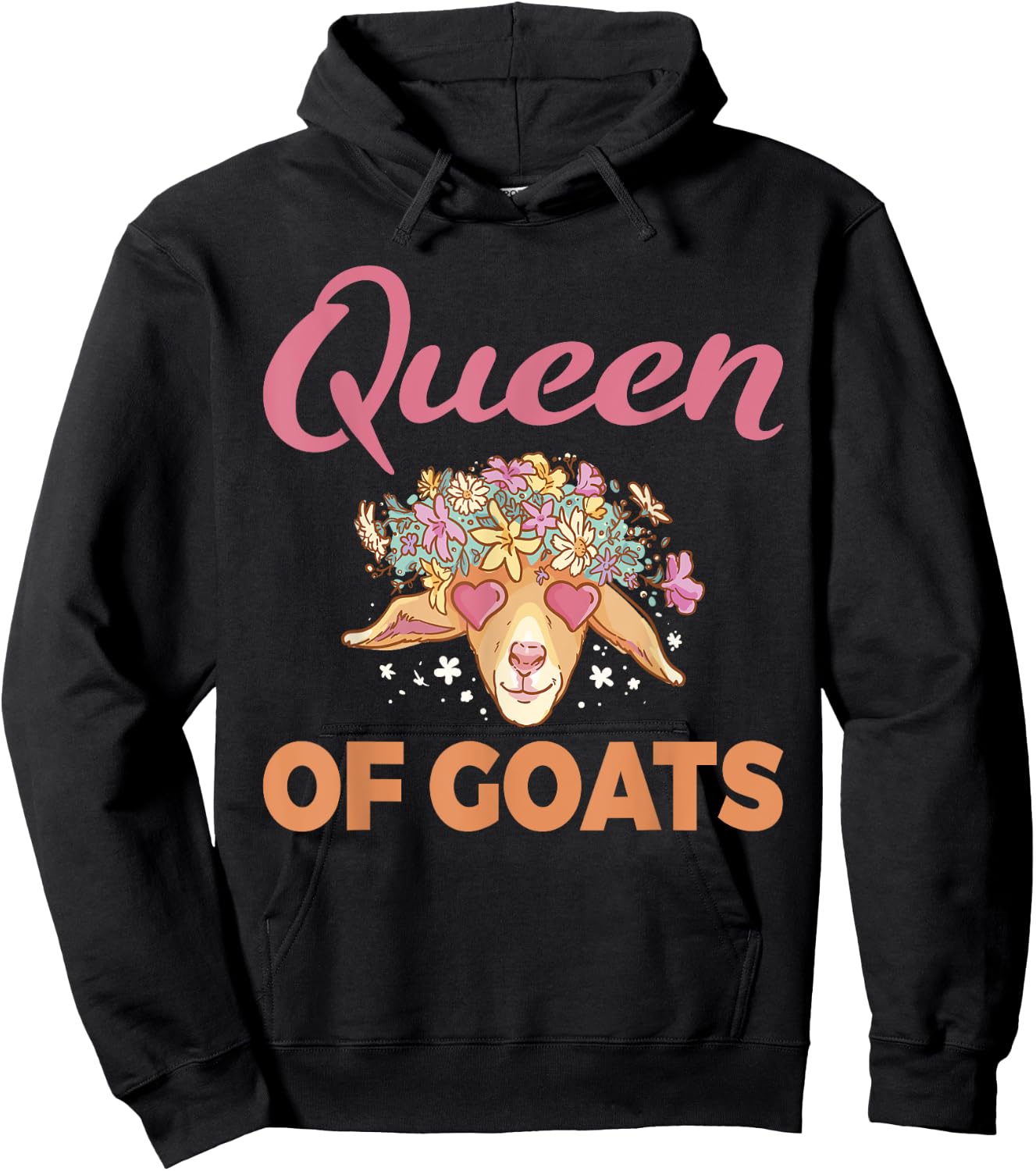 Queen of Goats Goat Lovers Hoodie - Hoodie | Black