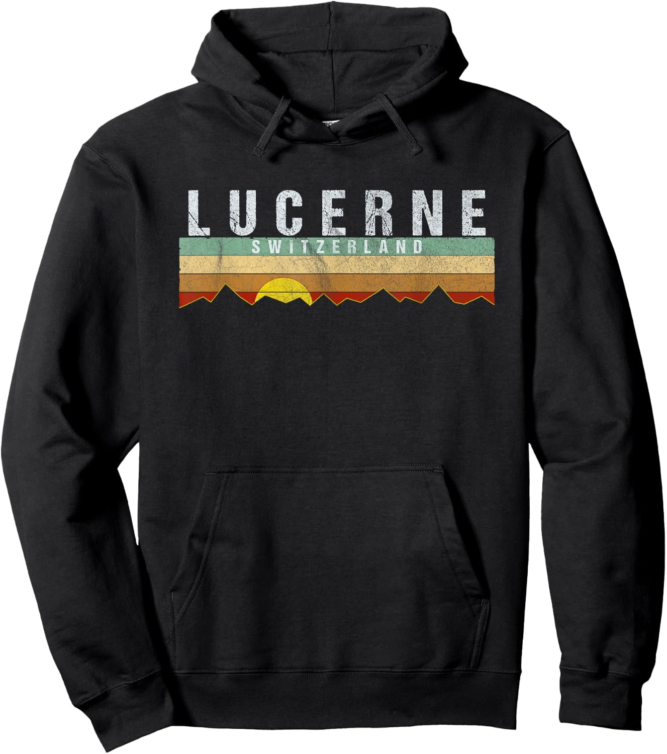 Lucerne Switzerland - Vintage Lucerne Gift Hoodie - Hoodie | Black