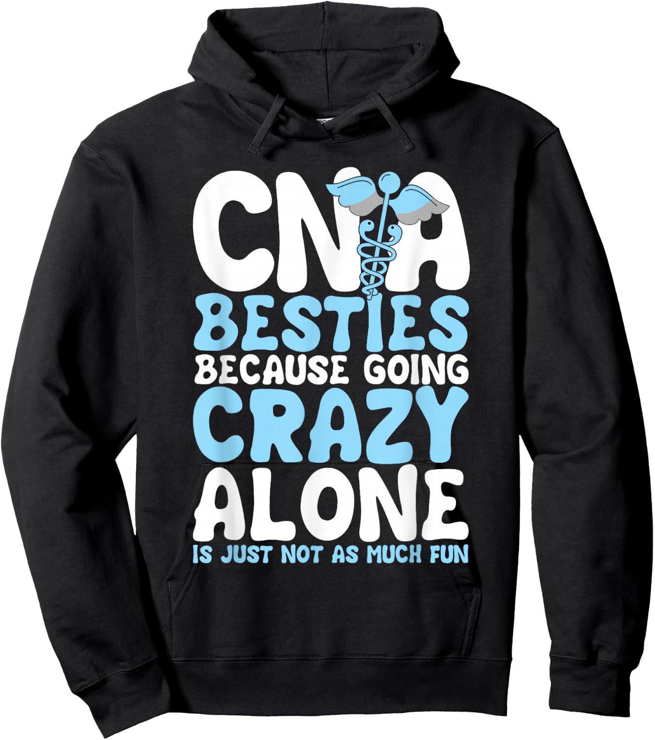 CNA Besties - Best Friend Nurse Certified Nursing Assistant Hoodie - Hoodie | Black