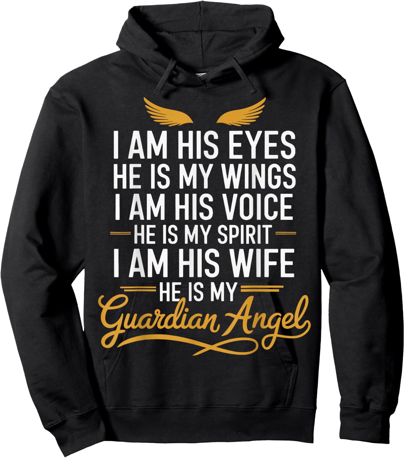 Husband Guardian Angel Widow Quote Widowed Wife Memorial Day Hoodie - Hoodie | Black