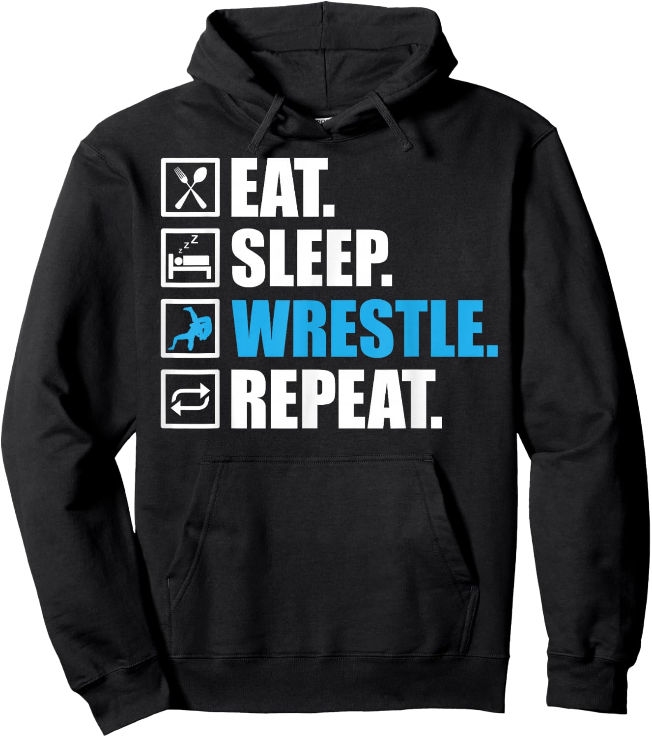 Funny Wrestling Designs Women Wrestle Athlete Fans Small Hoodie - Hoodie | Black