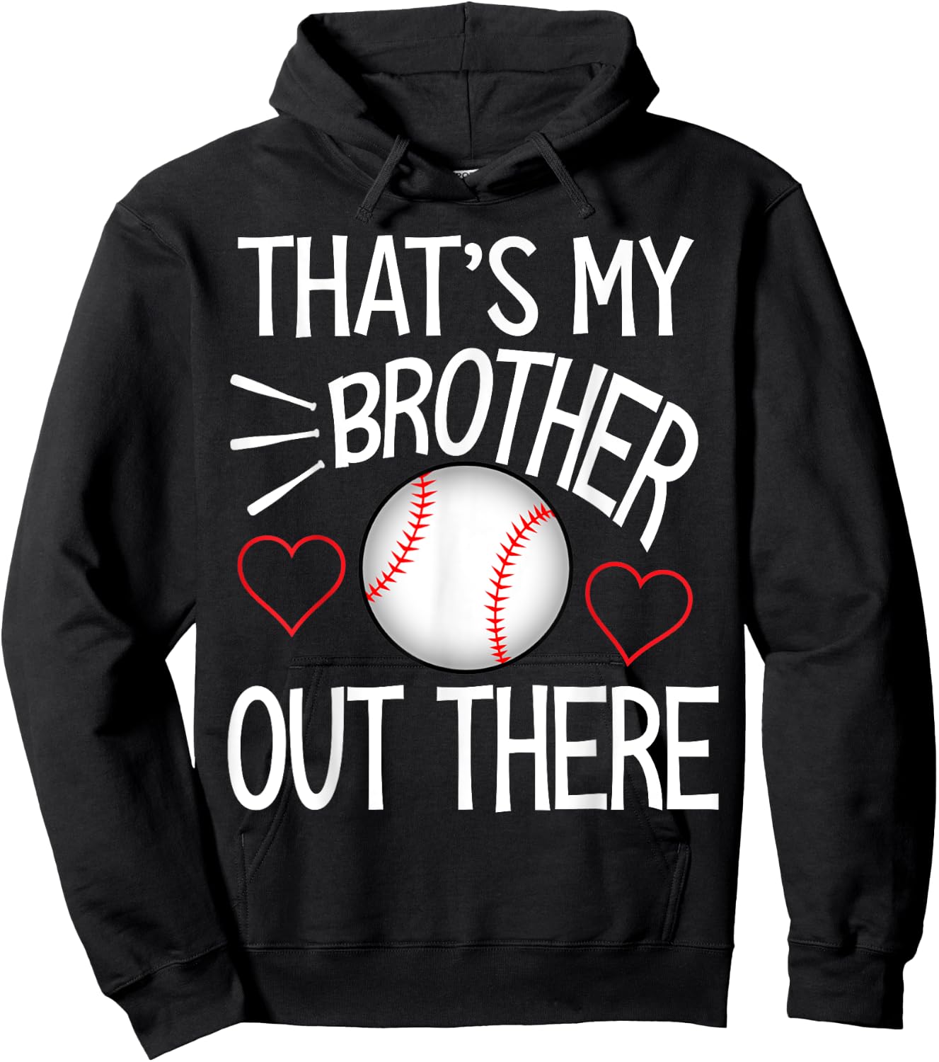 Baseball sister Shirt Cute Baseball Gift sisters Hoodie - Hoodie | Black