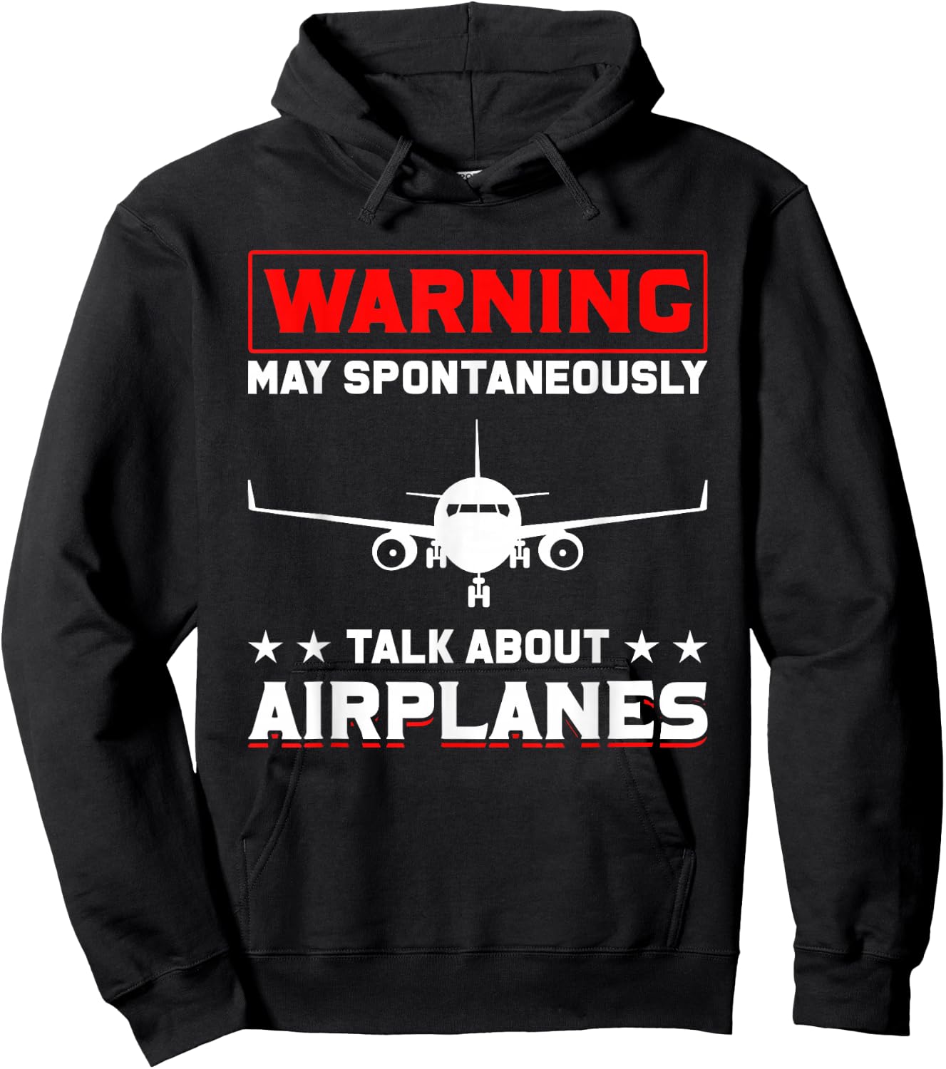 Warning I may speak spontaneously about aircraft pilot Hoodie - Hoodie | Black