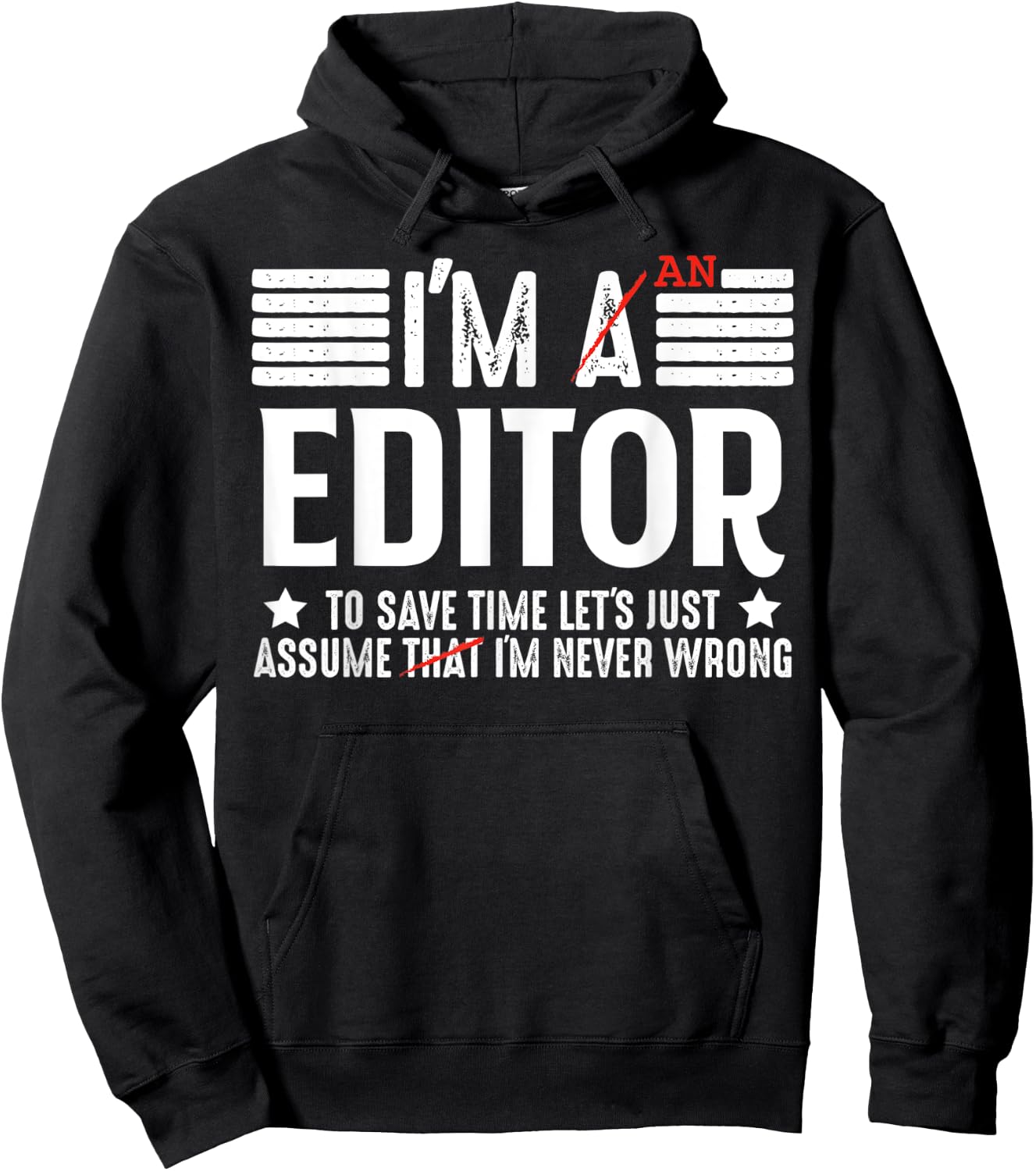 Editor Funny Spelling Correction Lover Spelling Fan Hoodie - Hoodie | Black