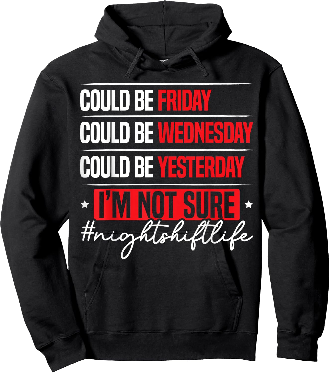 Night Shift Life Graveyard Shift Worker Employee Hoodie - Hoodie | Black
