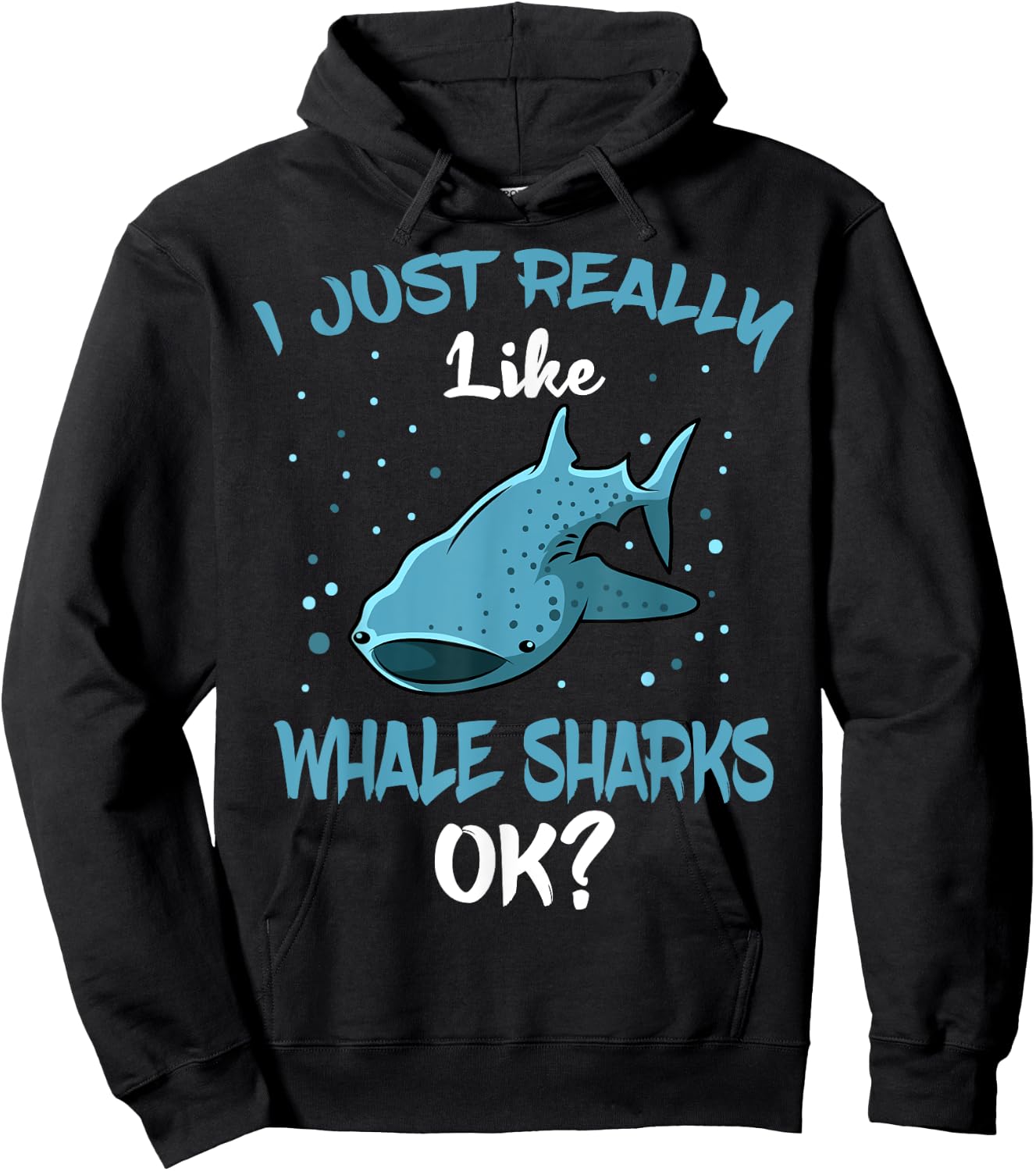 Whale Shark Lover Giant Fish Largest Sea Animal Hoodie - Hoodie | Black