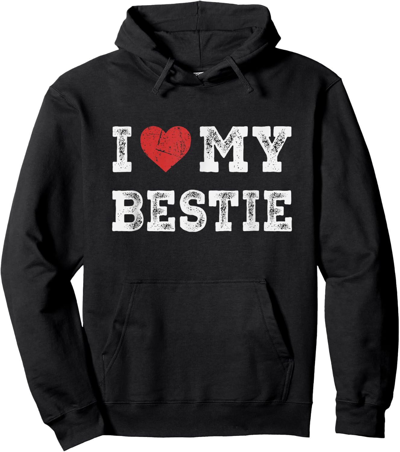 I Love My Bestie - I Heart My Bestie Funny Hoodie - Hoodie | Black