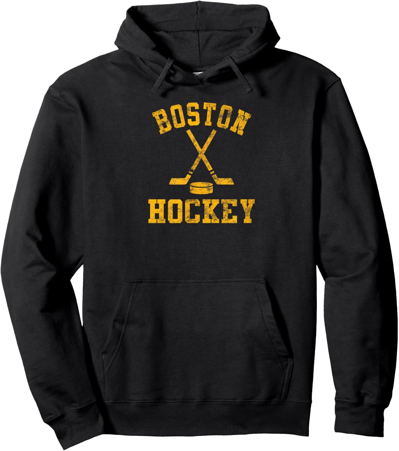 Vintage Boston Hockey Hoodie - Hoodie | Black
