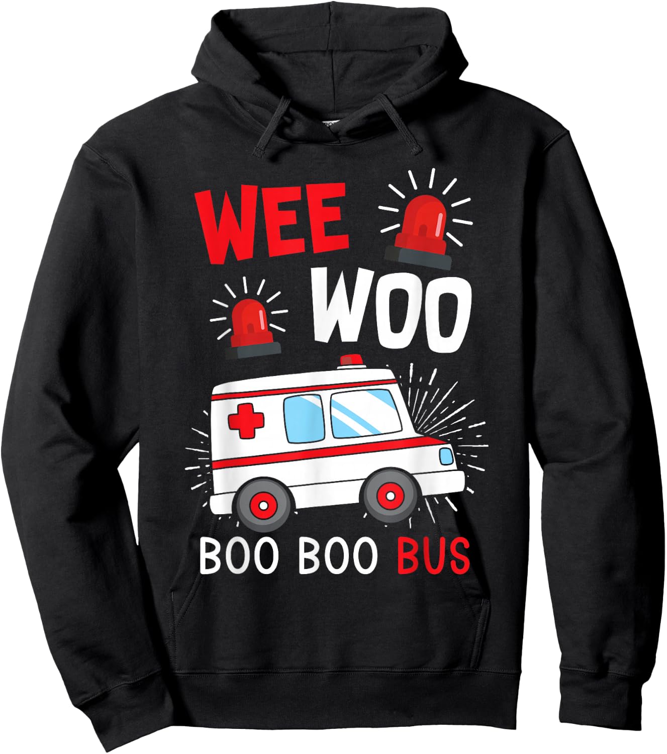 Paramedic Wee Woo Ambulance Hoodie - Hoodie | Black