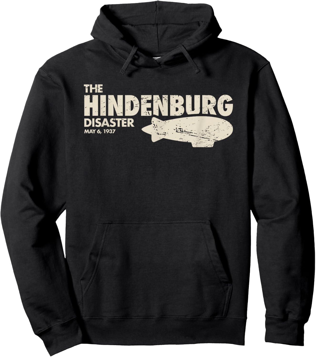 Distressed Airship Blimp - Hindenburg Hoodie - Hoodie | Black