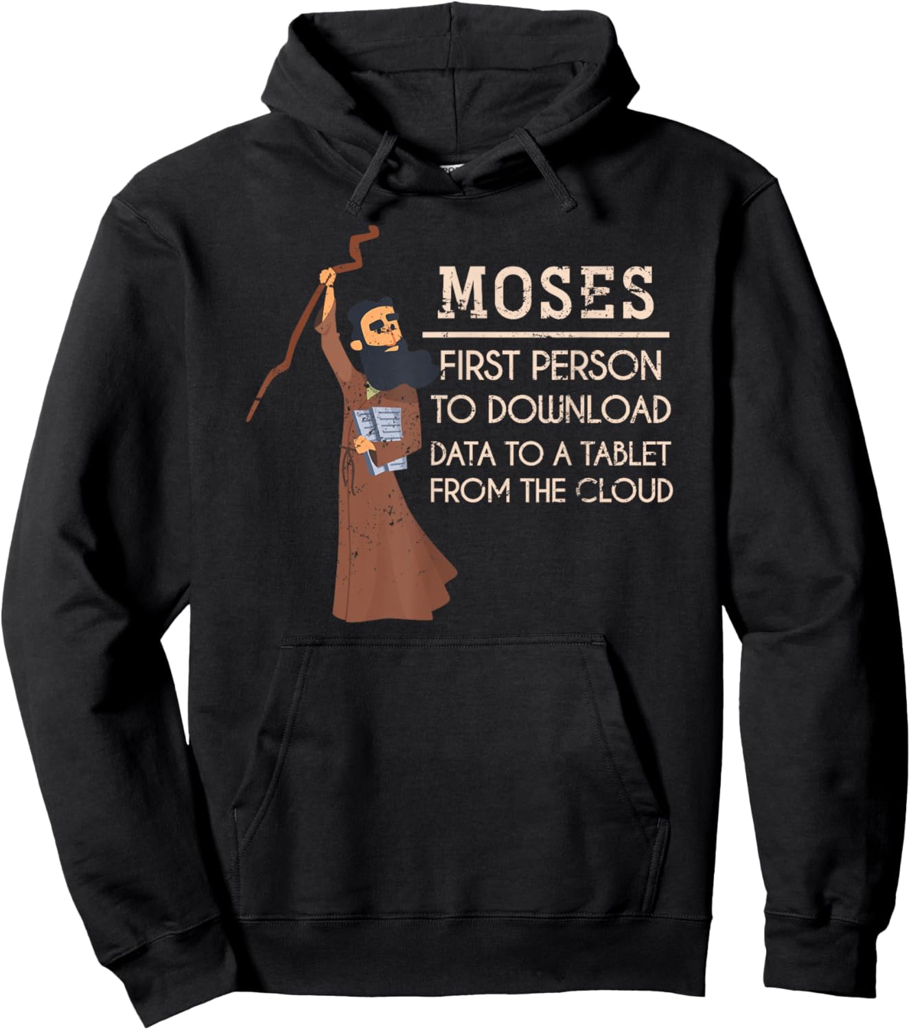 Faith Moses Bible Verse Funny Christian Gift Prayer Hoodie - Hoodie | Black