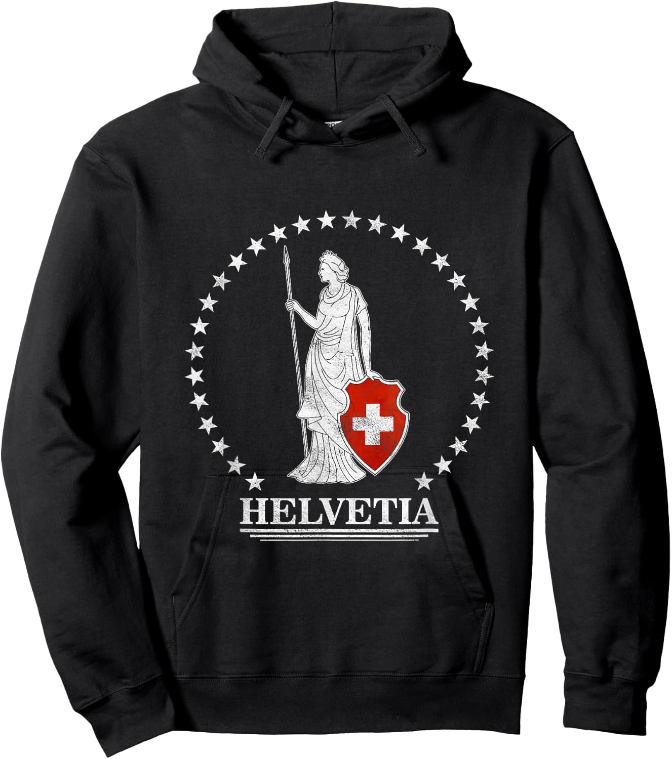 Helvetia Switzerland Hoodie - Hoodie | Black
