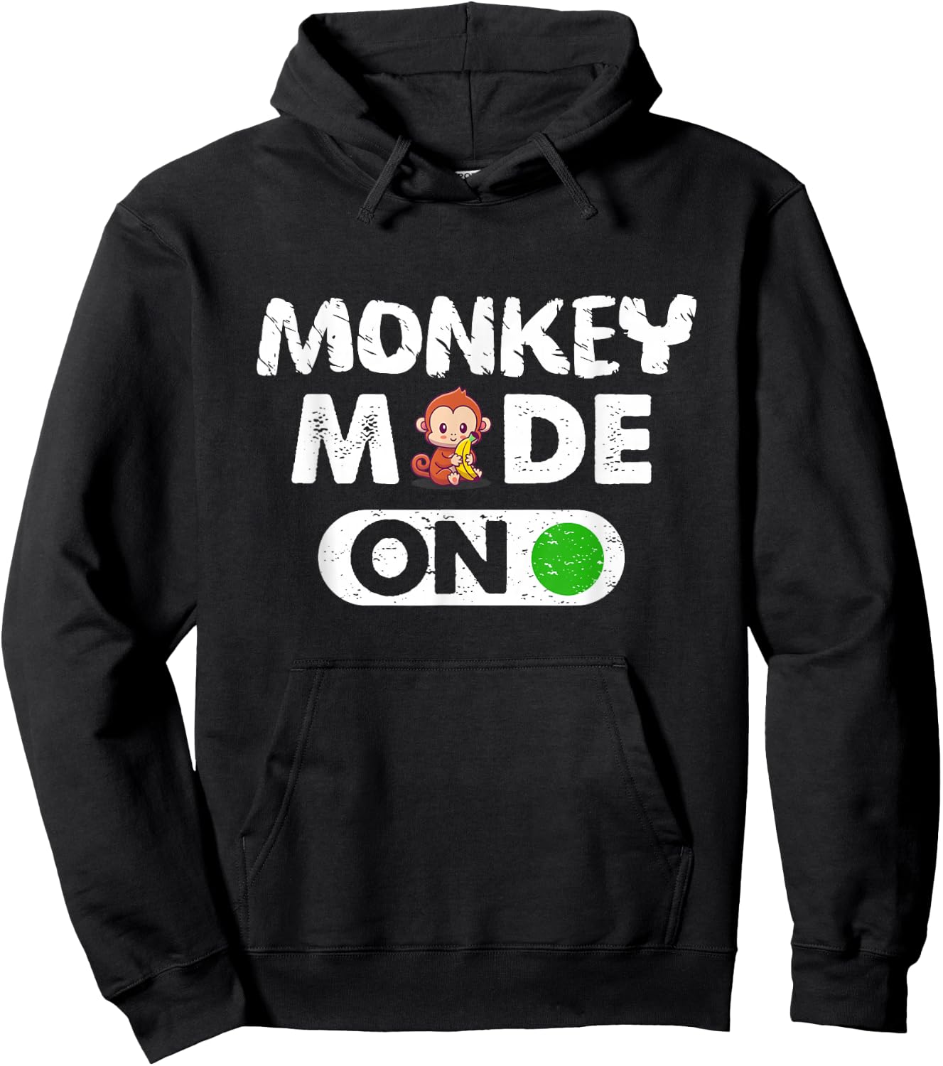 Monkey Mode On Animal Lover Funny Hoodie - Hoodie | Black