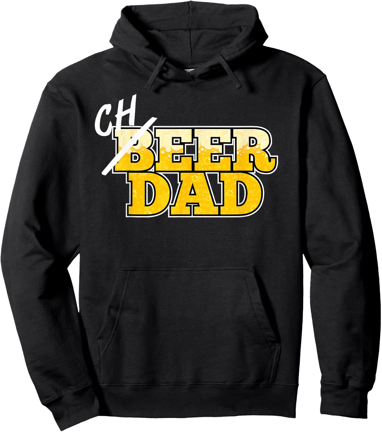 Cheer Dad T Shirt Father's Day Beer Cheerleading Gift Hoodie - Hoodie | Black