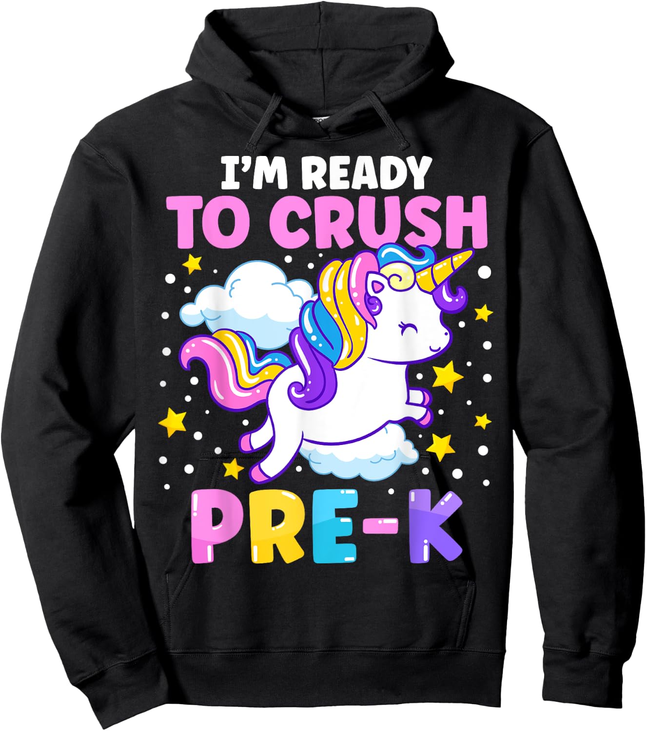 First Day of Preschool I'm Ready To Crush Pre-K Unicorn Kids Hoodie - Hoodie | Black