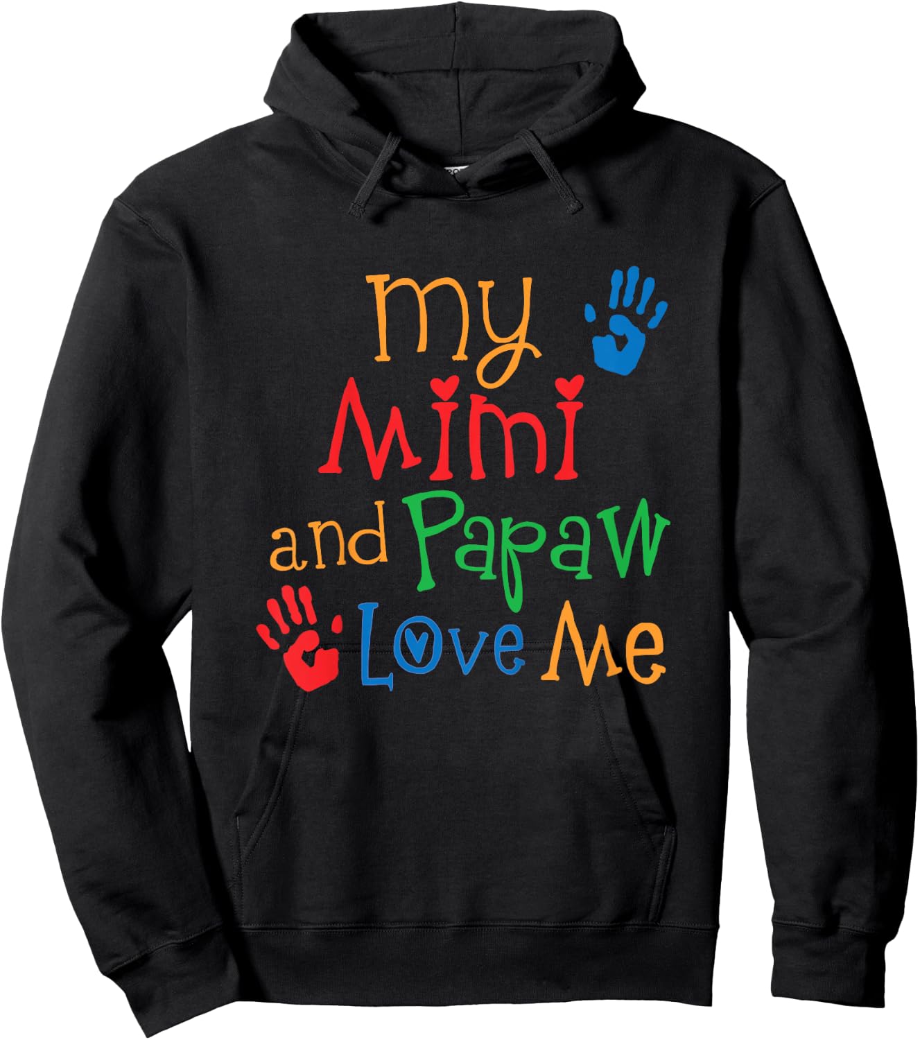My Mimi and Papaw Love Me Grandchild Hoodie - Hoodie | Black
