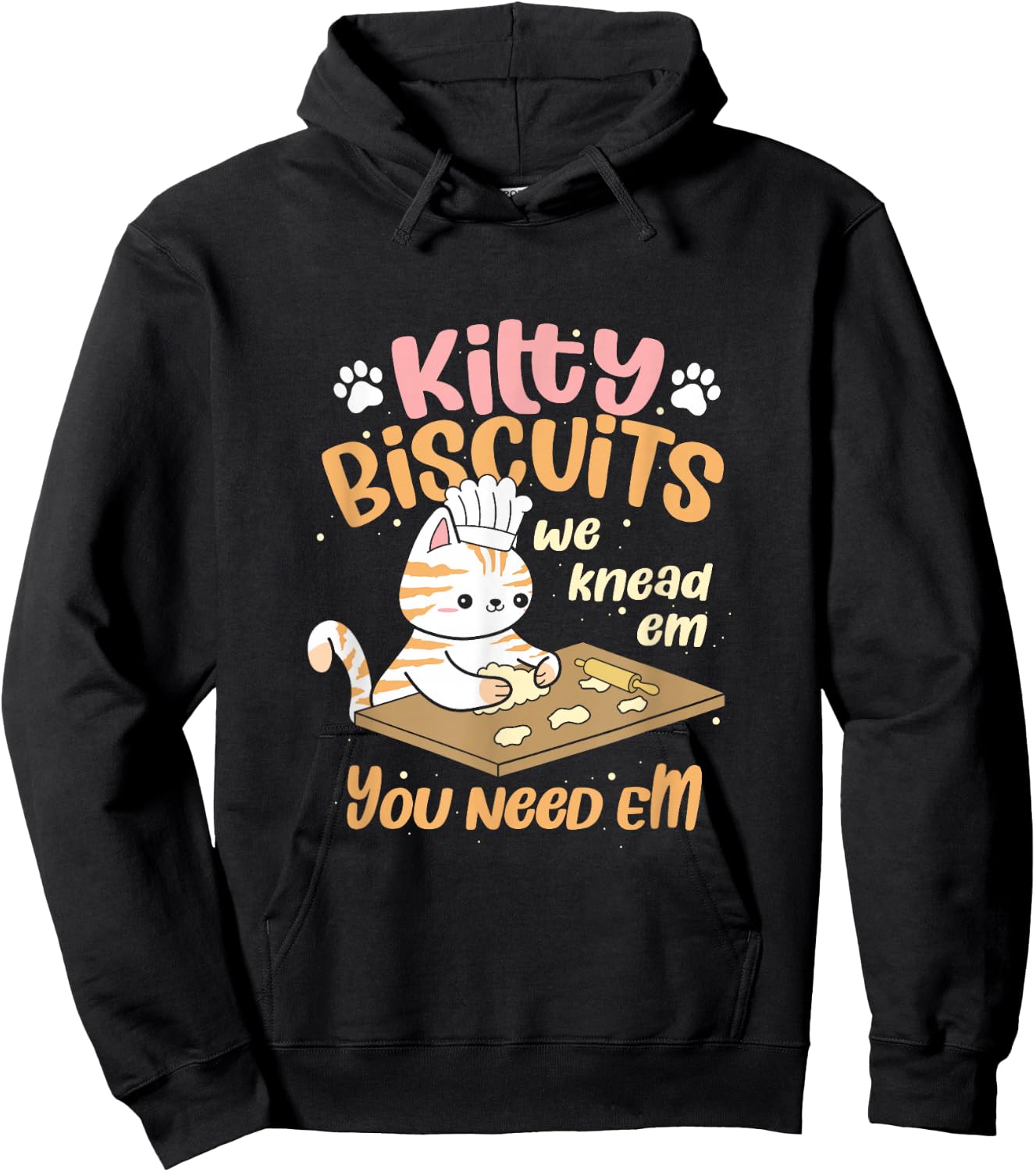 Kitty Biscuits We Knead Em You Need Em Cat Lover Baker Hoodie - Hoodie | Black