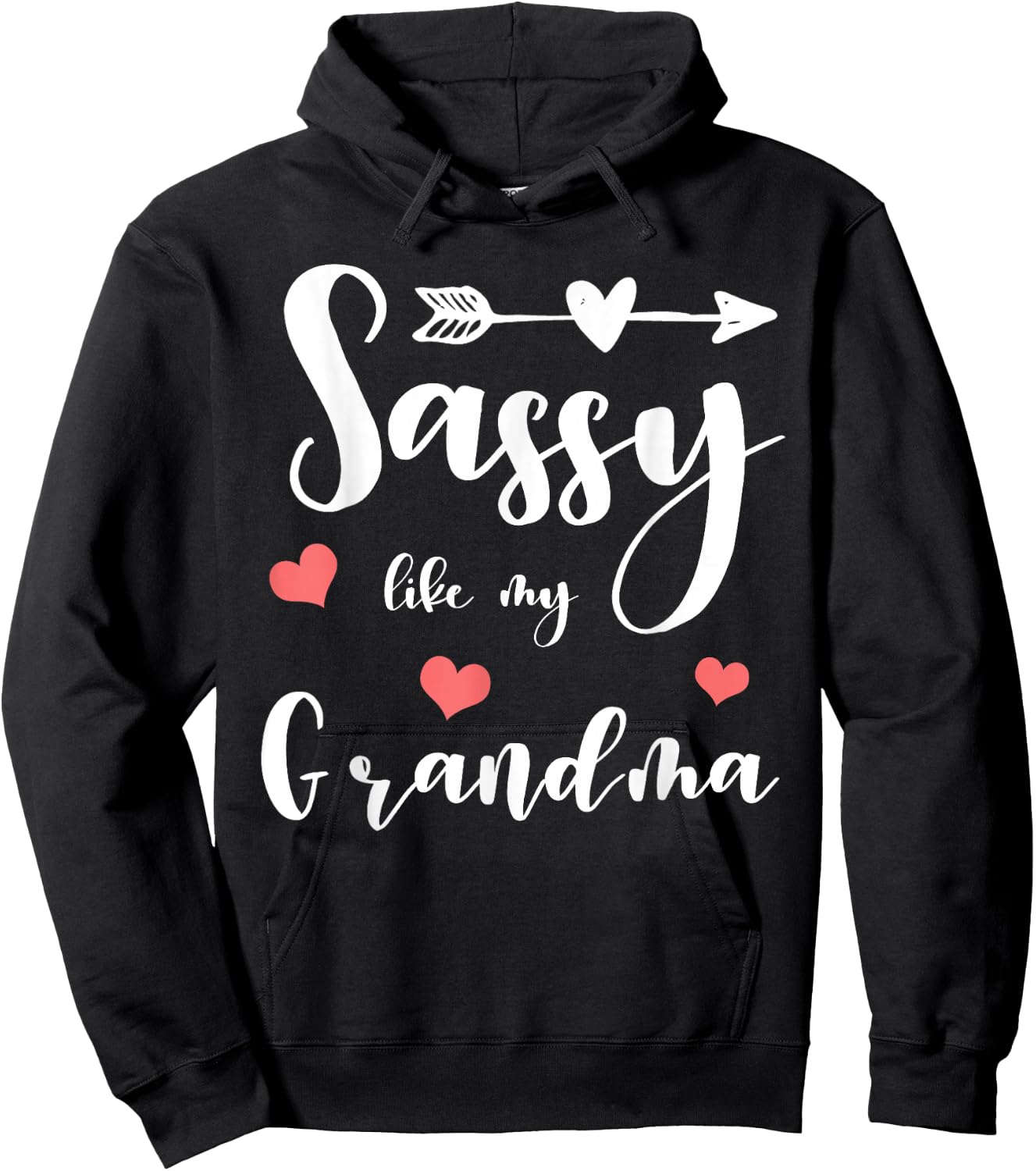 Sassy Like My Grandma Cute Matching Nana and Granddaughter Hoodie - Hoodie | Black