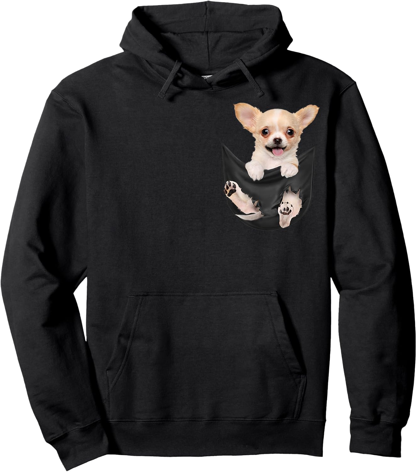 Funny Chihuahua in Your Pocket for Chihuahuas Lovers Hoodie - Hoodie | Black