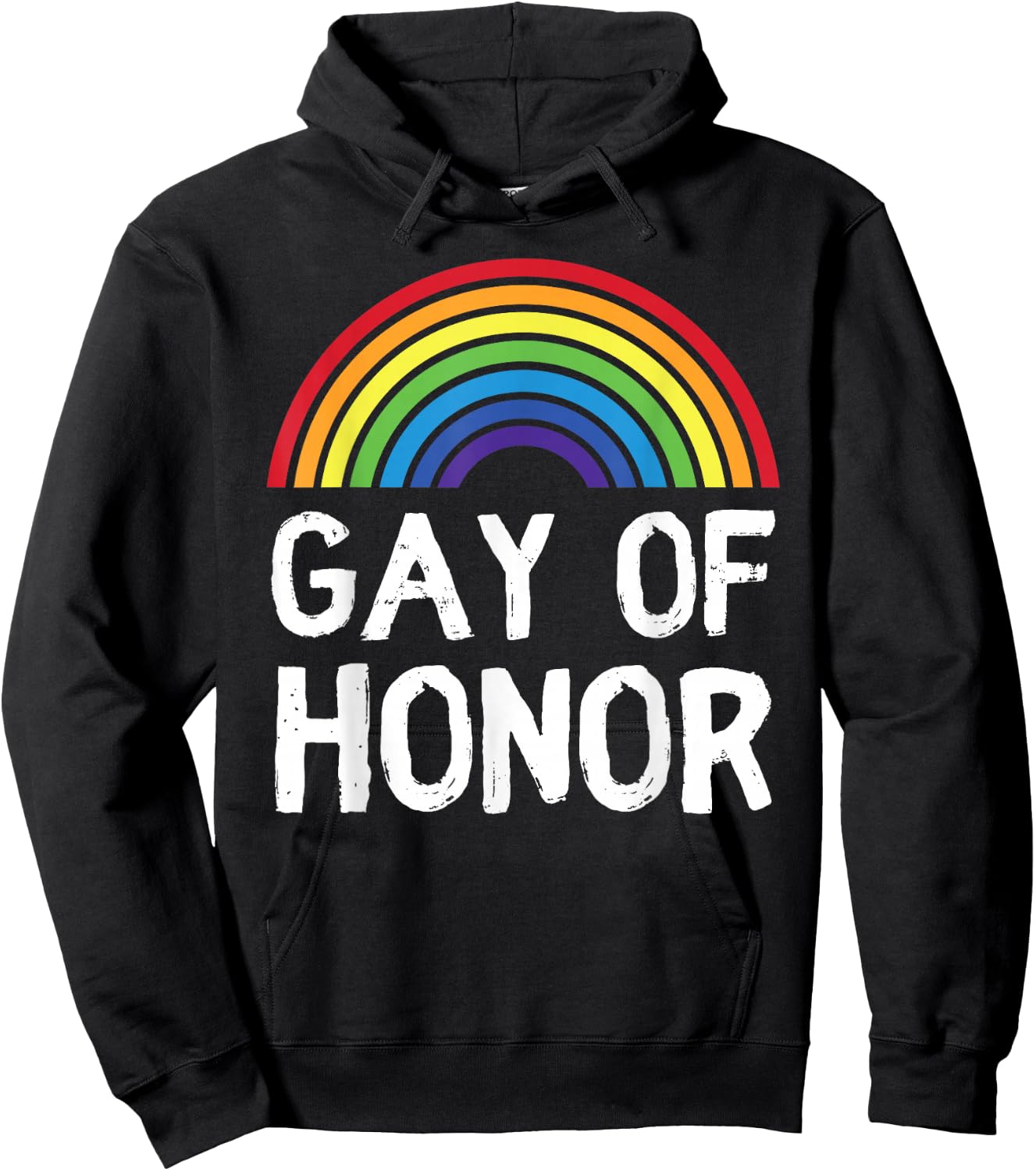 Funny Gay Of Honor Bridesman Male Bridesmaid LGBT Wedding Hoodie - Hoodie | Black