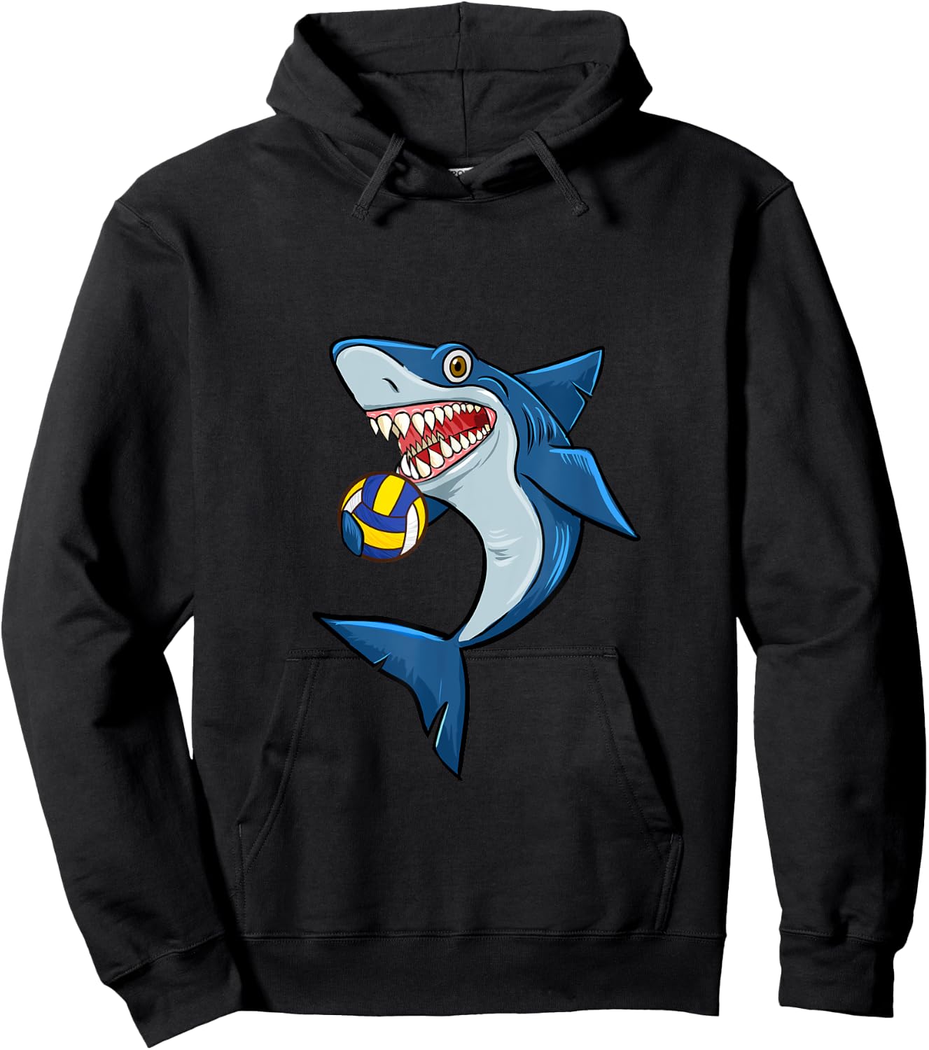 Volleyball Sharks Love Animal lovers Funny Hoodie - Hoodie | Black