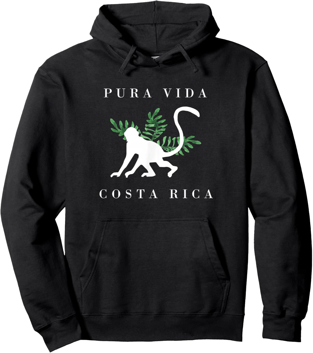 Costa Rica Monkey Pura Vida Souvenir Hoodie - Hoodie | Black