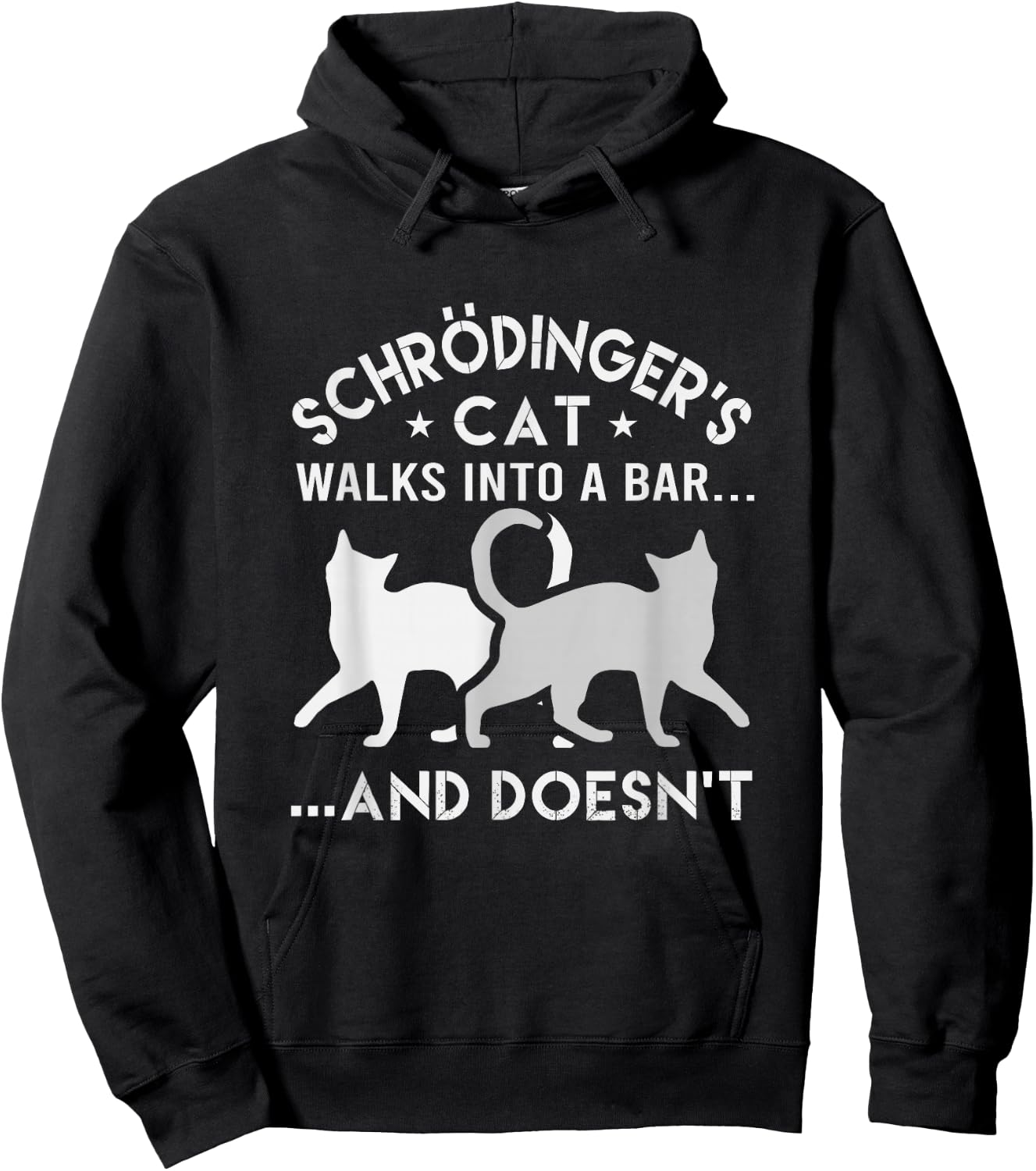 Schrodingers Cat Walks Into A Bar Physics Hoodie - Hoodie | Black