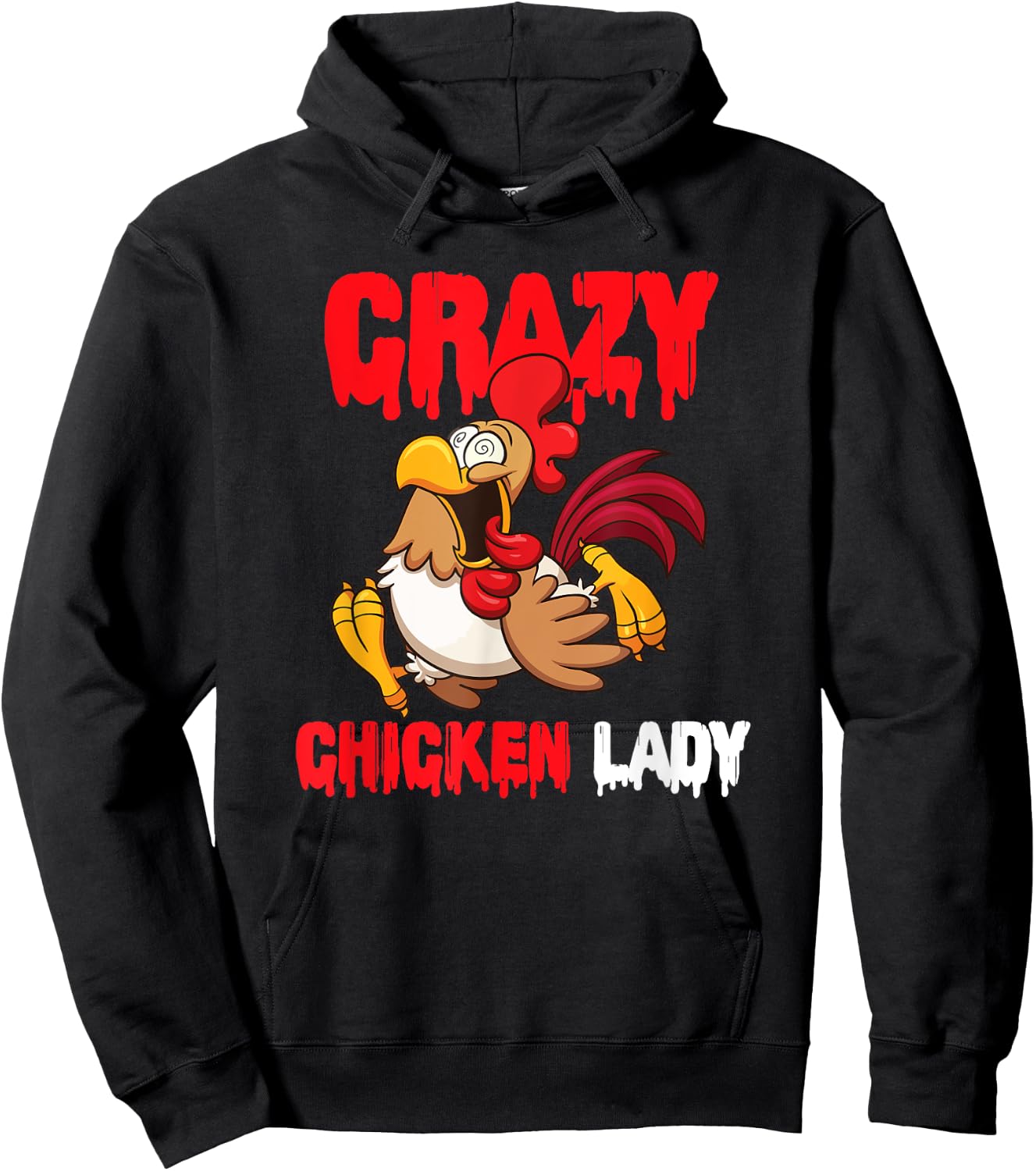Crazy Chicken Lady Women Hoodie - Hoodie | Black
