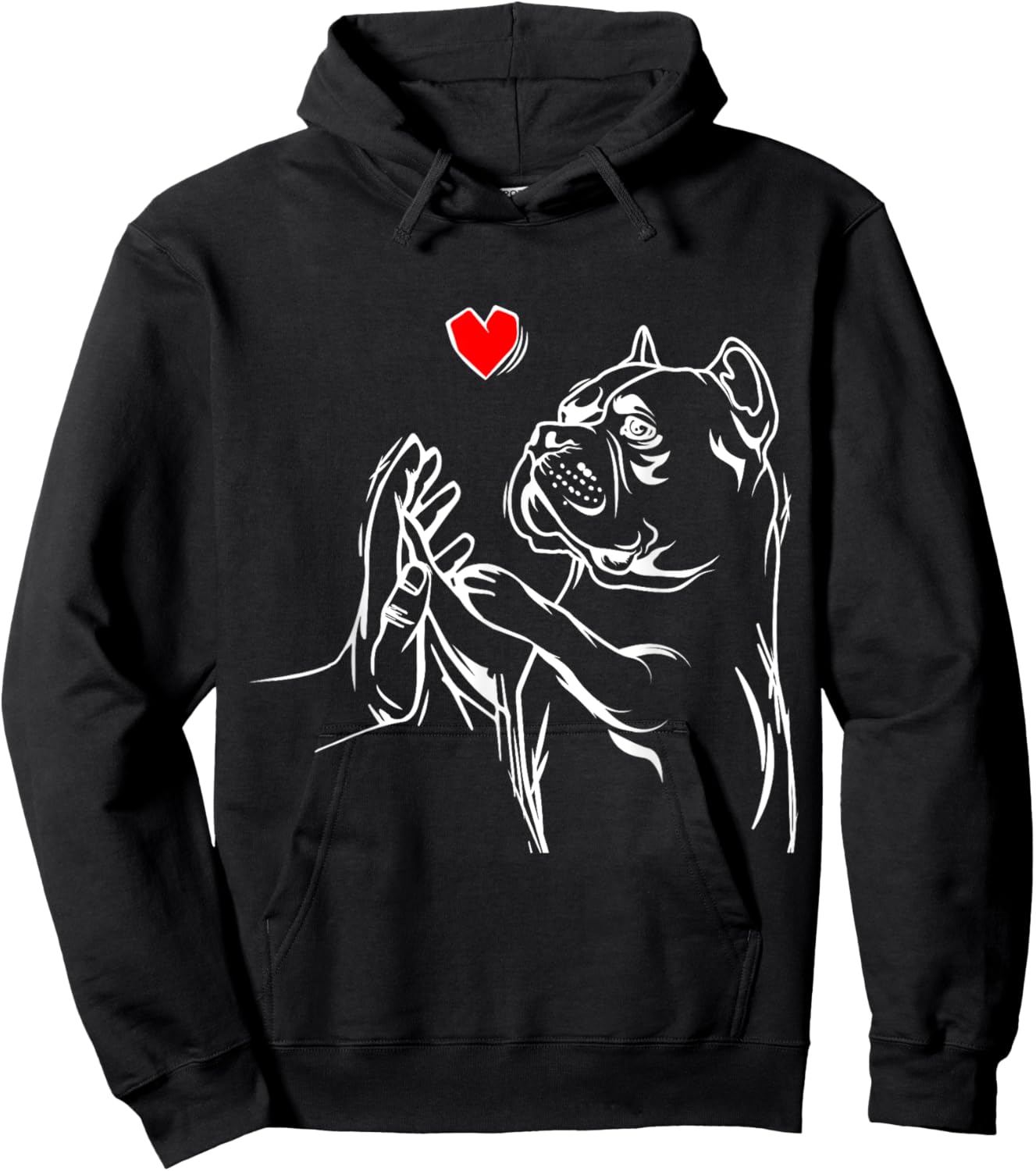 American Bully Love Cute Pitbull Dog Mom Funny Girls Hoodie - Hoodie | Black