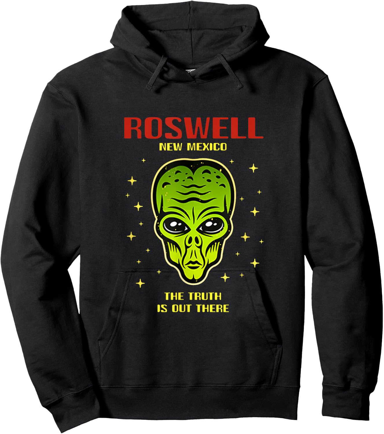 Roswell New Mexico Green Alien UFO Area 51 NM Souvenir Hoodie - Hoodie | Black