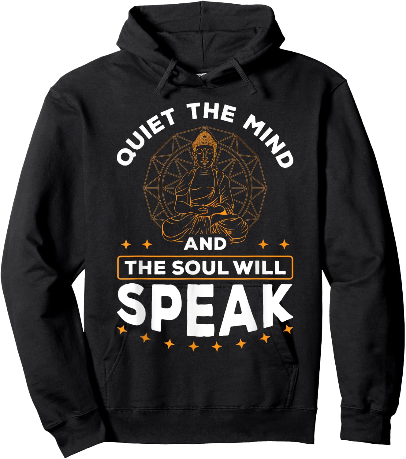 Quiet The Mind And The Soul Will Speak Meditating Spiritual Hoodie - Hoodie | Black