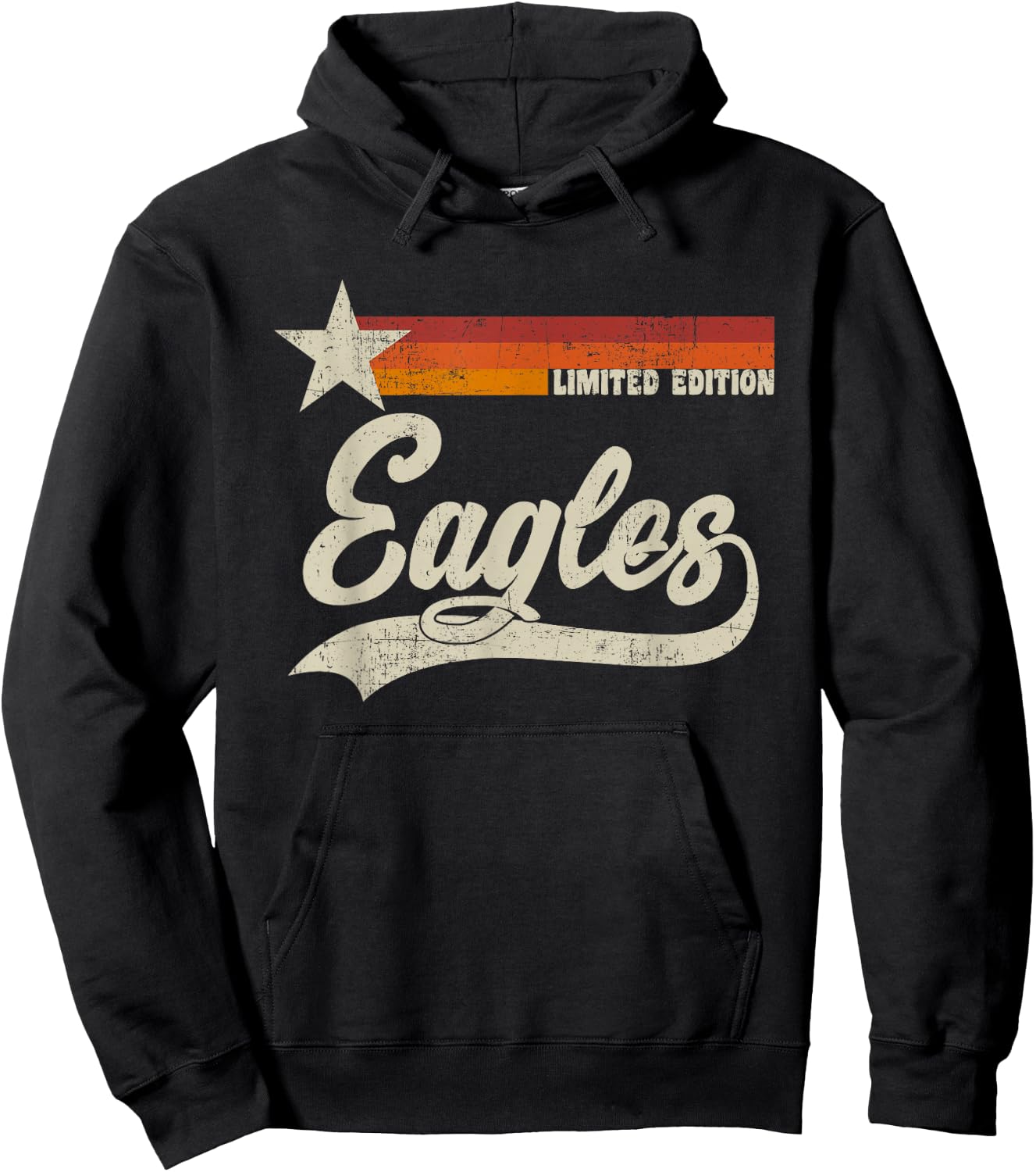 Eagles Sports Name Vintage Retro Gift Men Women Boy Girl Hoodie - Hoodie | Black