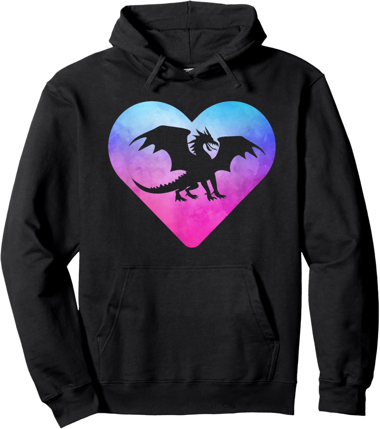 Women or Girls Dragon Fantasy Hoodie - Hoodie | Black