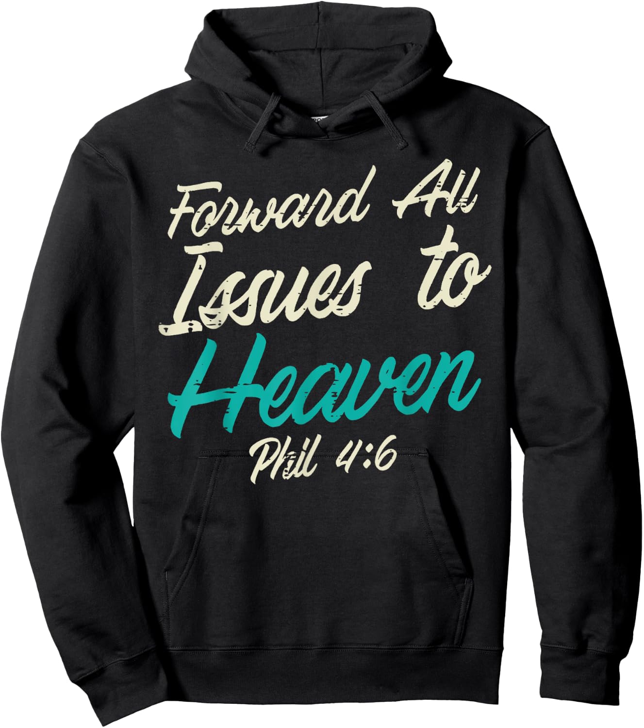 Christian Shirts Jesus Religious Catholic Gifts Forward All Issues To Heaven Bible Verse God Jesus Christian -Adults, Kids Black Small Modern Short Sleeve Hoodie - Hoodie | Black