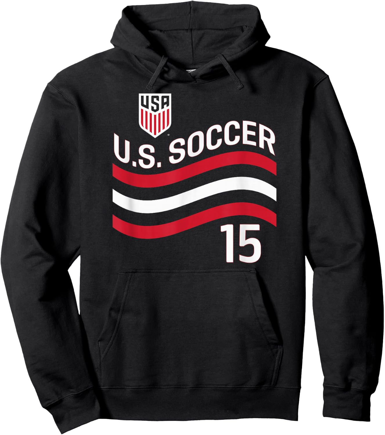 Cristian Roldan 15 Navy USMNT Officially Licensed Hoodie - Hoodie | Black