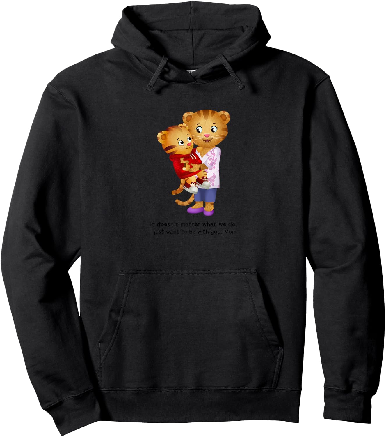 Daniel and Mom Tiger (Light Shirt) Hoodie - Hoodie | Black