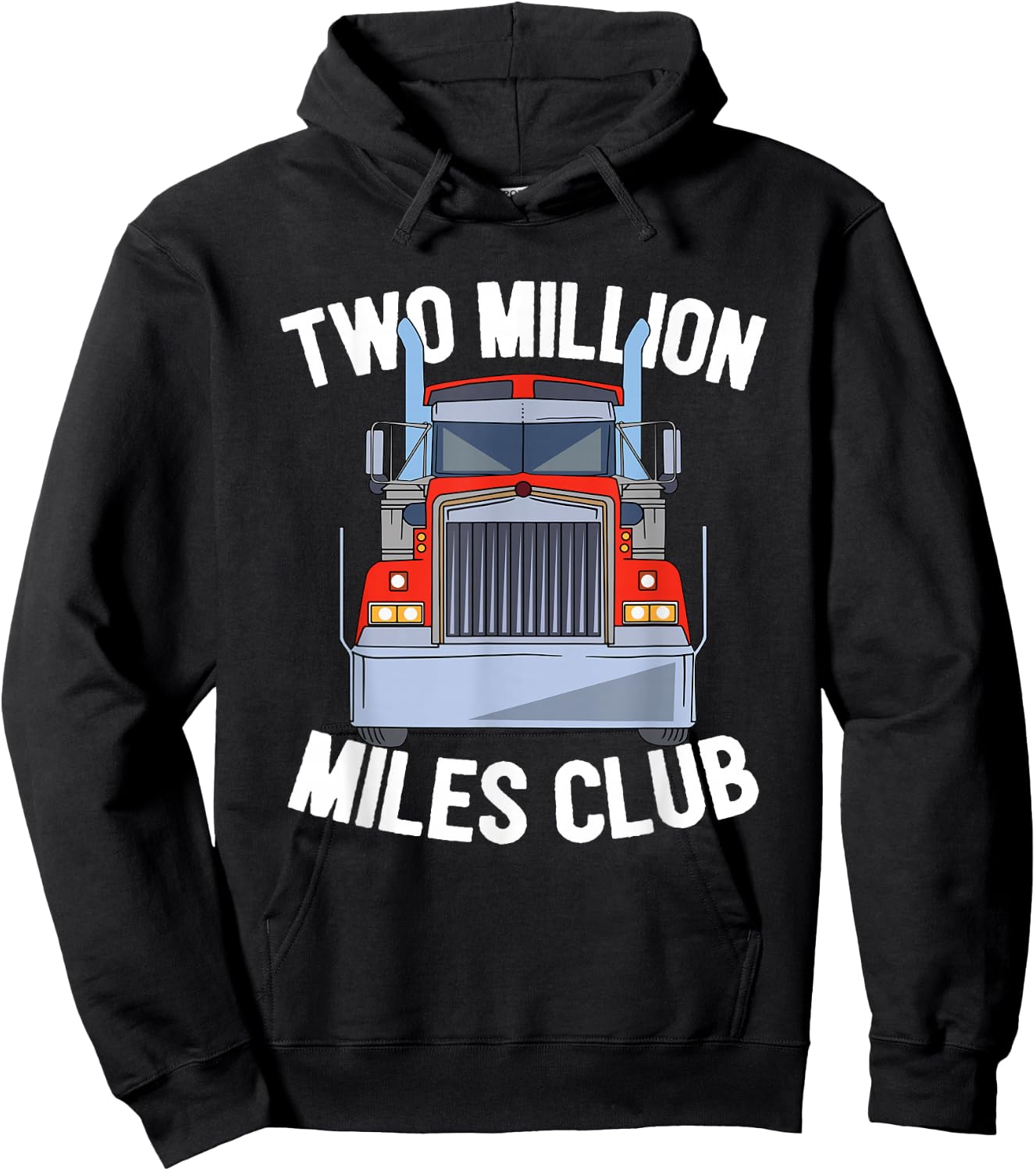 Two Million Miles Club Diesel Trucker Trucking Driver Hoodie - Hoodie | Black