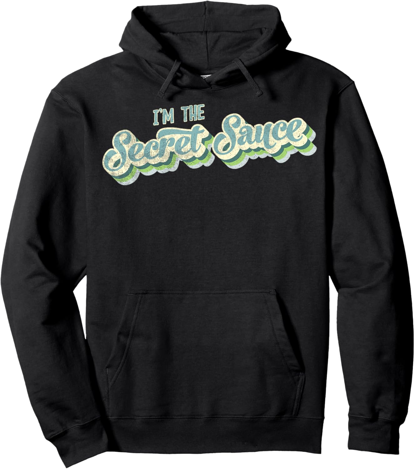 I'm The Secret Sauce Bright 70's Style Rainbows Hoodie - Hoodie | Black