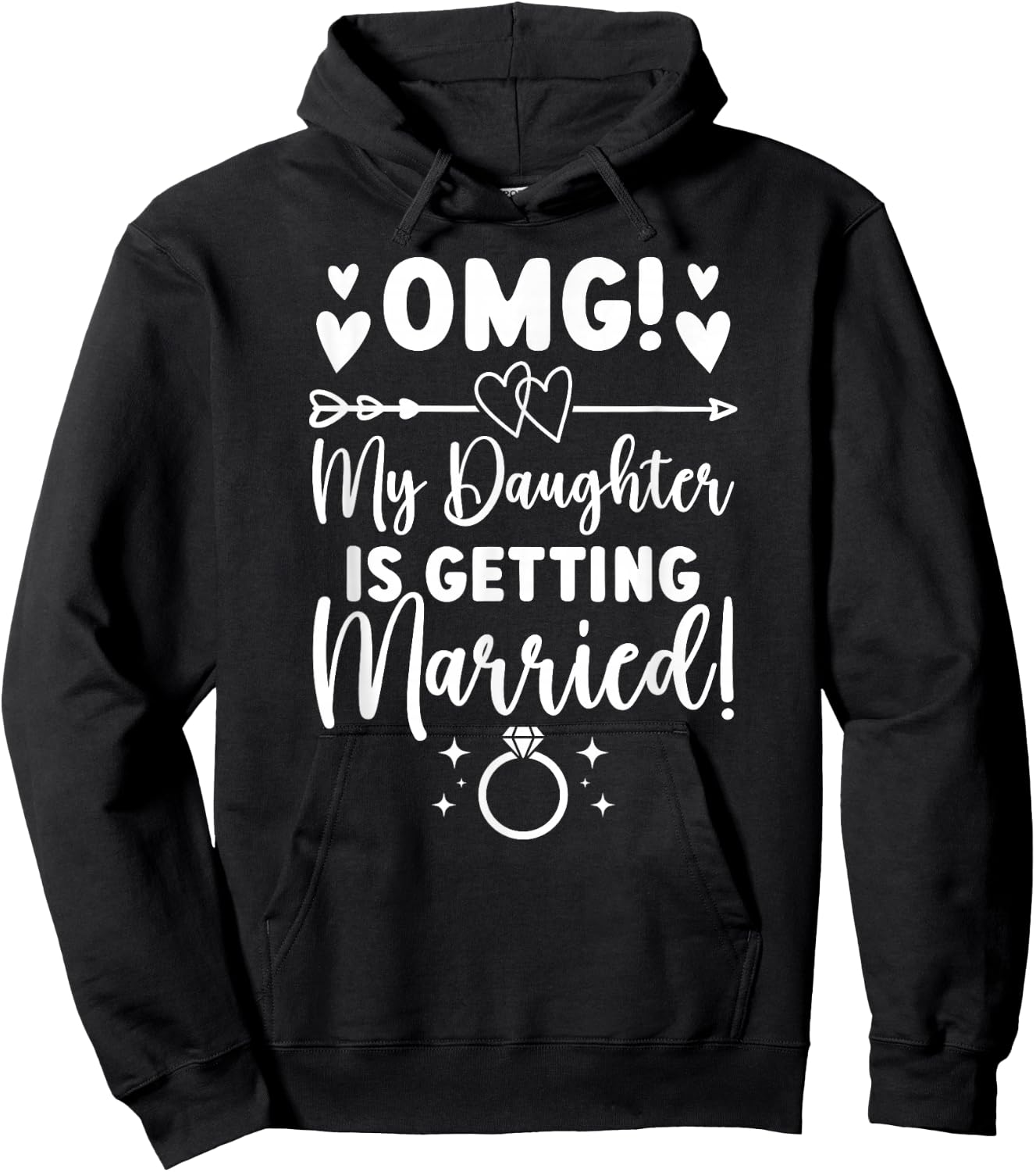 My Daughter is Getting Married Mom of The Bride Mom Hoodie - Hoodie | Black