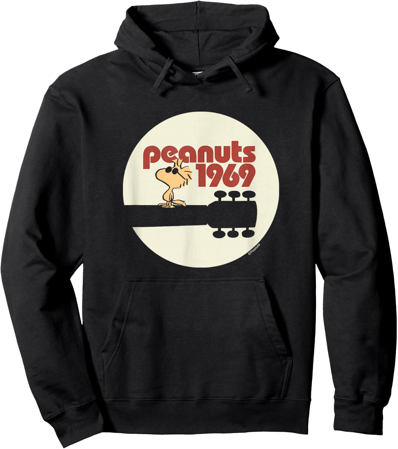 Peanuts - Woodstock 1959 Music Guitar Hoodie - Hoodie | Black