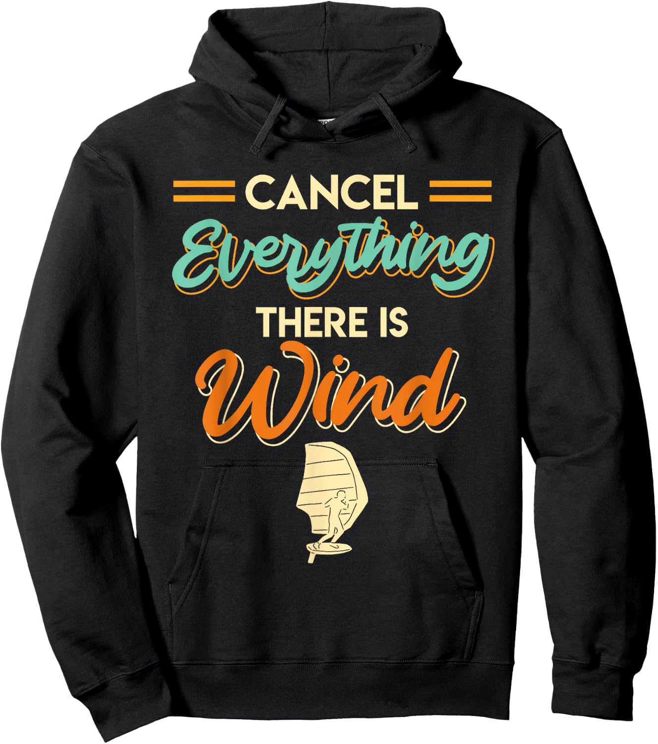 Wing Foil Wing Surf Wingfoiling Wingsurfing Hoodie - Hoodie | Black