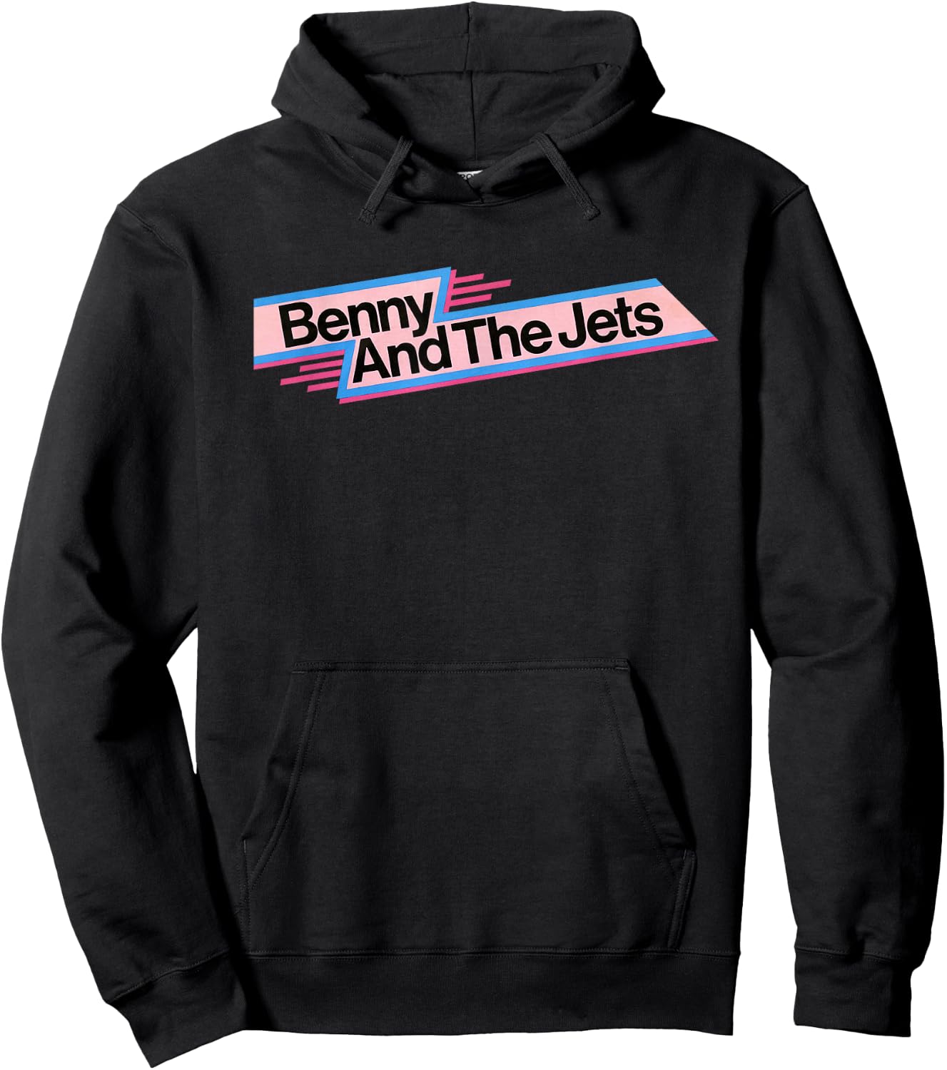 Elton John Official Benny And The Jets Logo Hoodie - Hoodie | Black