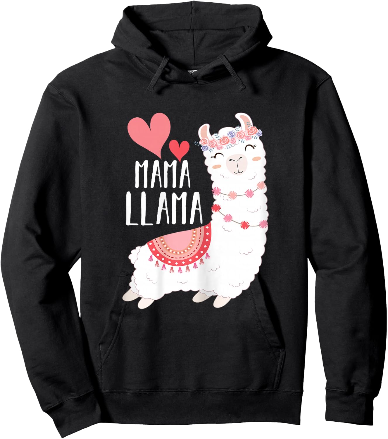 Mama Llama - Funny Mother Mom Hoodie - Hoodie | Black