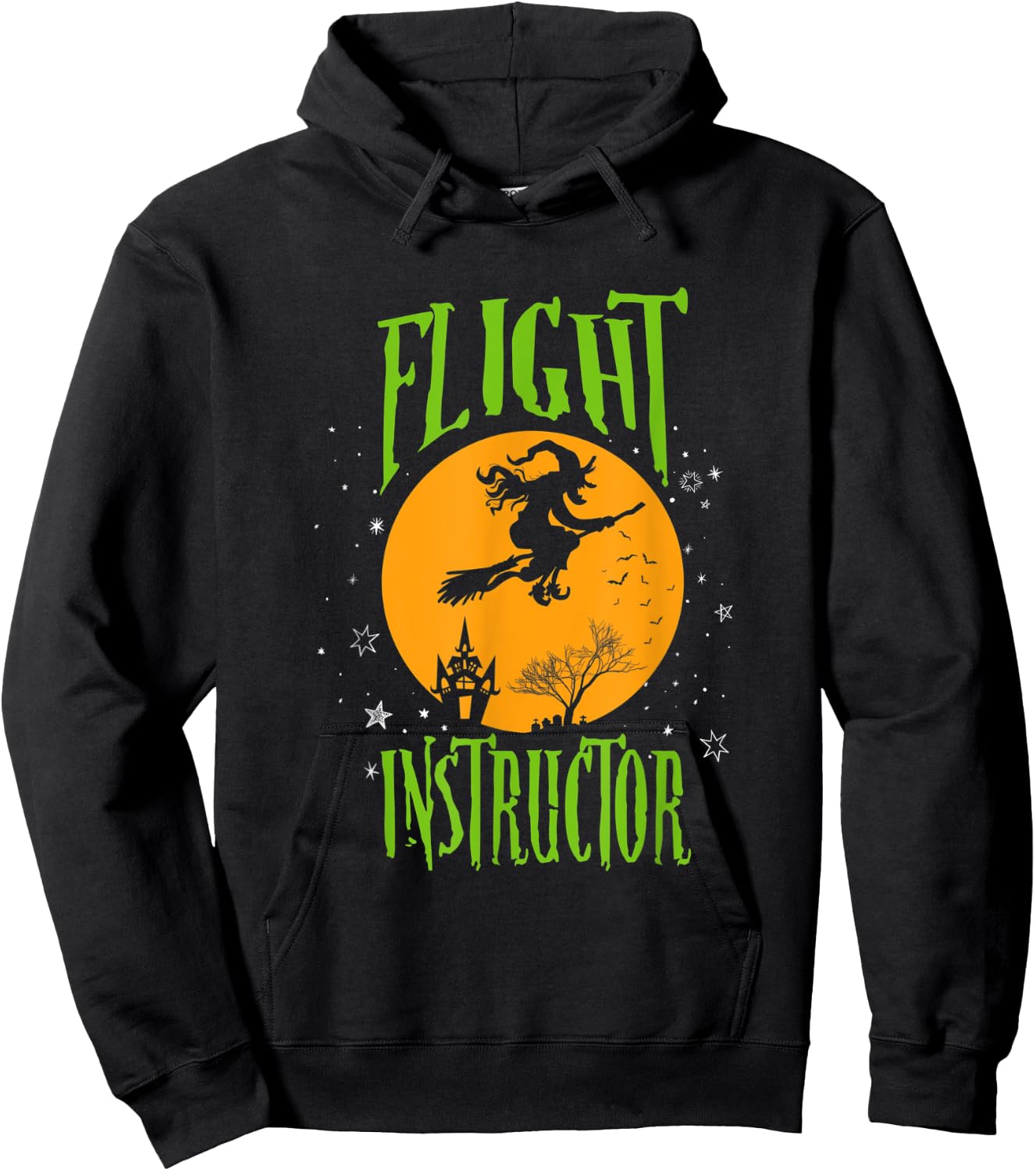 Funny Flight Instructor Halloween Funny Witch Gift Hoodie - Hoodie | Black