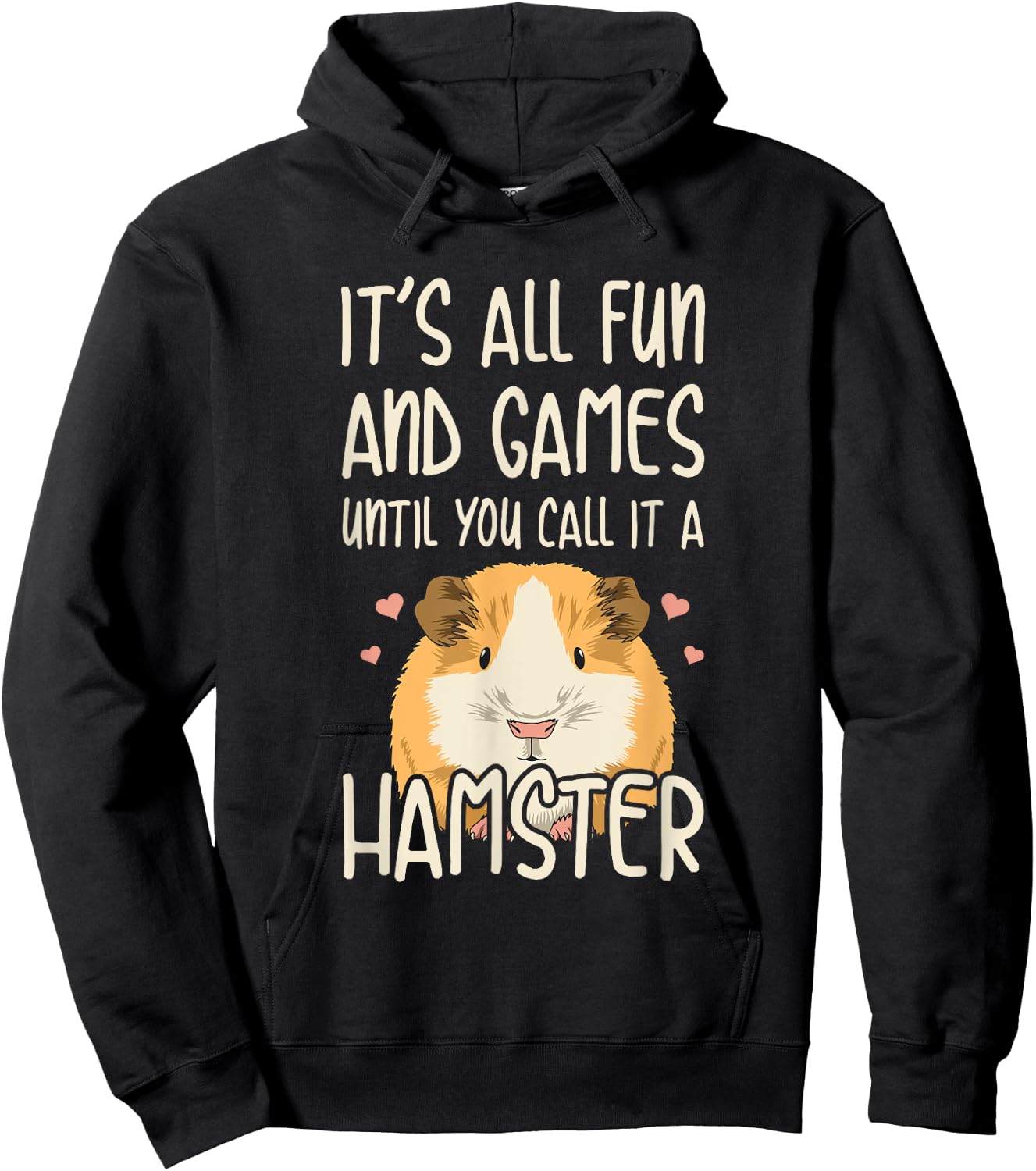 Guinea Pig Quote - Black, Small - Cute Guinea Pig Lover Quote - , Short Sleeve, , Classic Fit, Imported Hoodie - Hoodie | Black