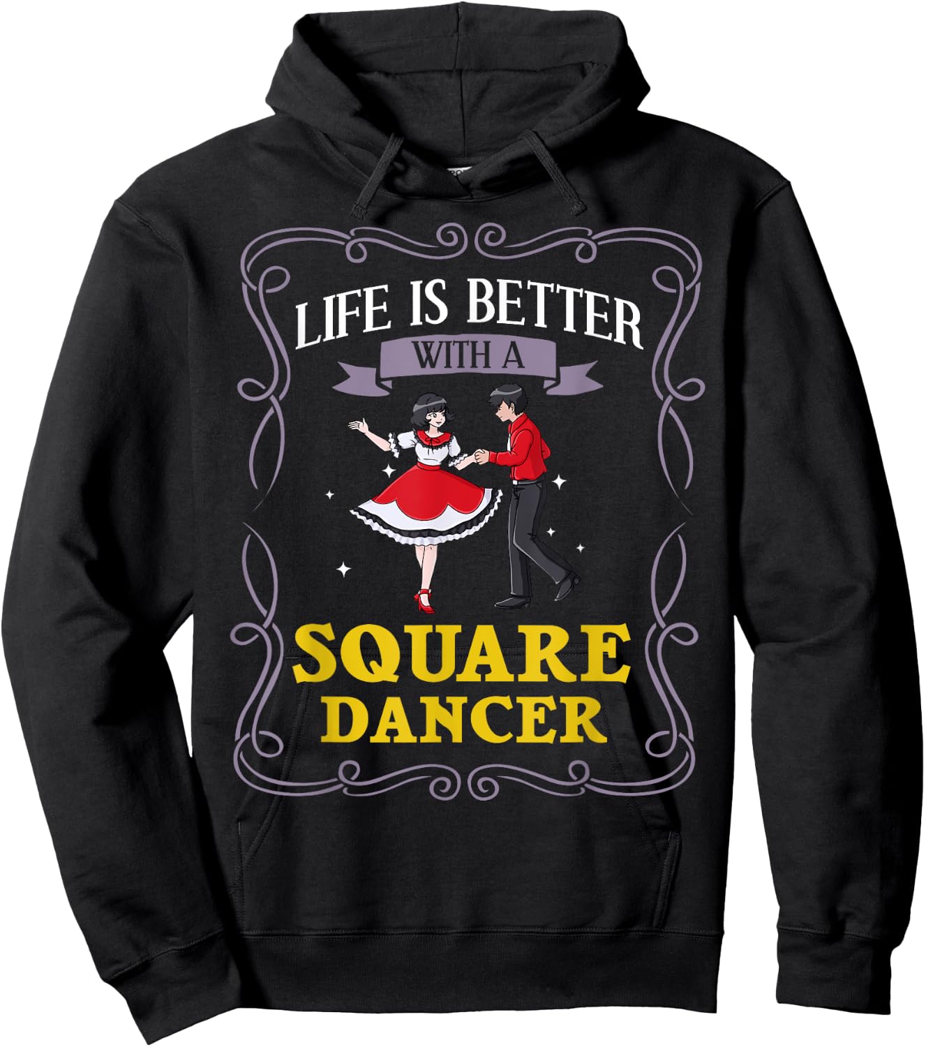 Square Dance Music Caller Lessons Dancer Hoodie - Hoodie | Black