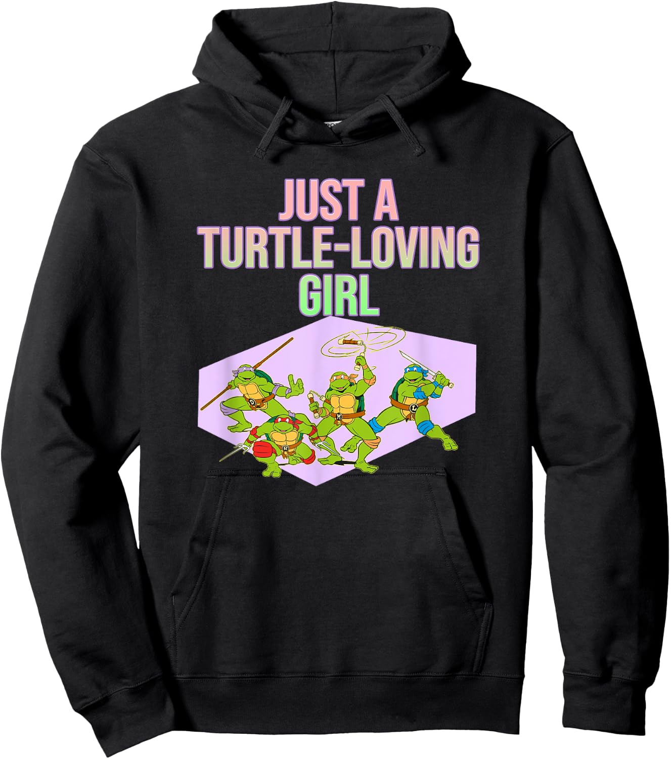 Mademark x Teenage Mutant Ninja Turtles - Just a Turtle-Loving Girl Hoodie - Hoodie | Black
