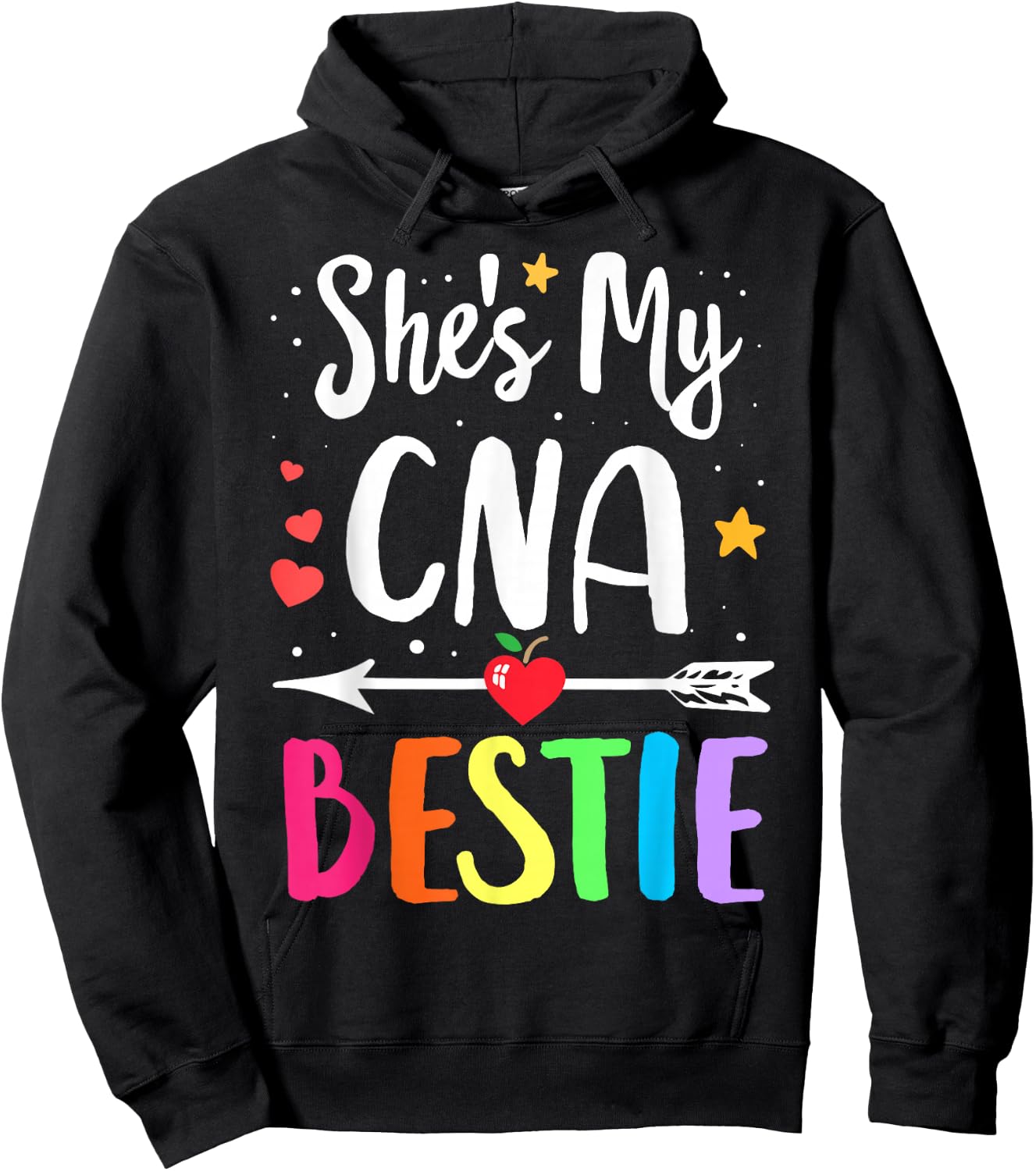 Matching Best Friends She's my CNA Bestie Nurse Bestie Hoodie - Hoodie | Black