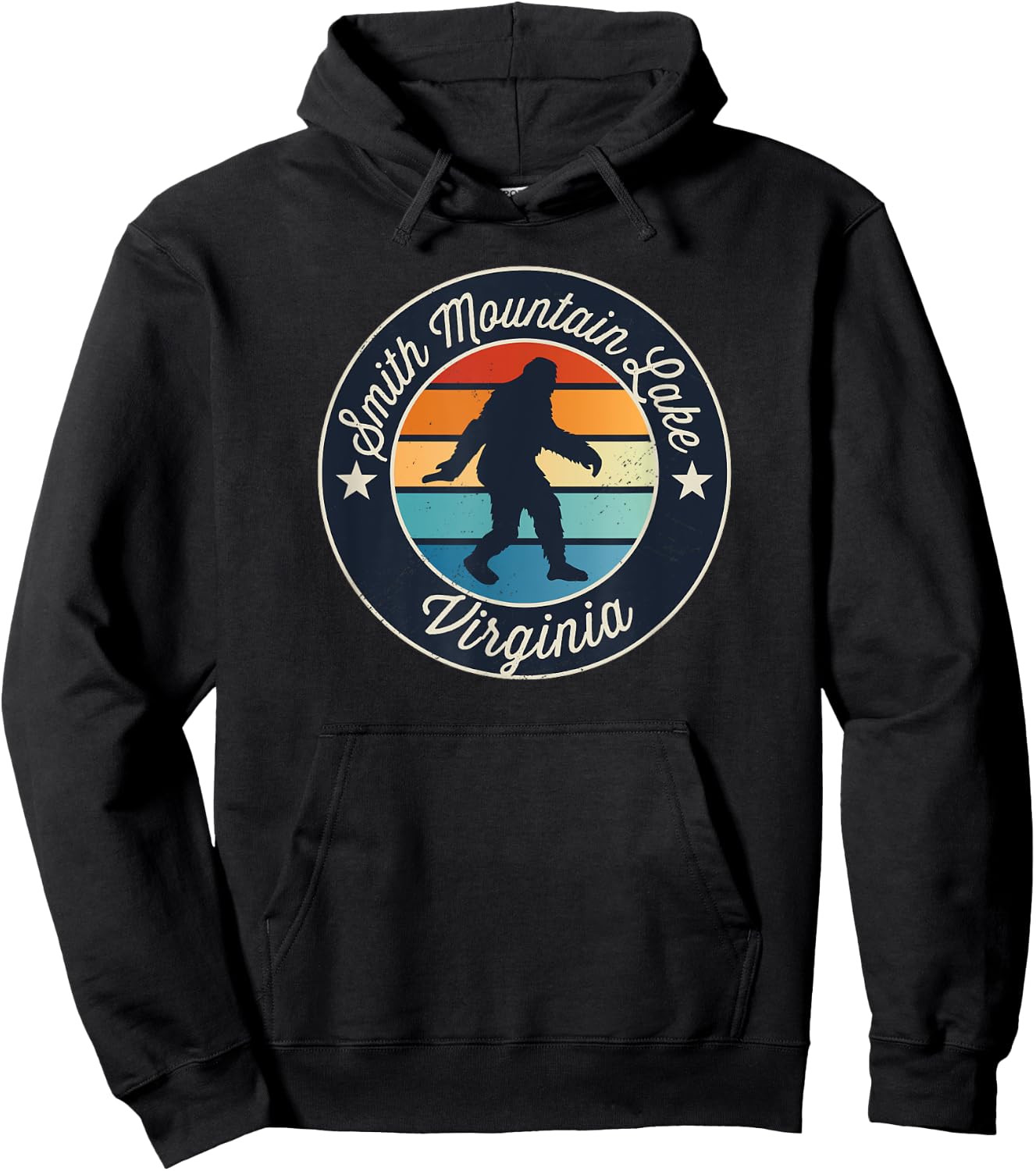 Smith Mountain Lake Virginia Sasquatch Souvenir Hoodie - Hoodie | Black