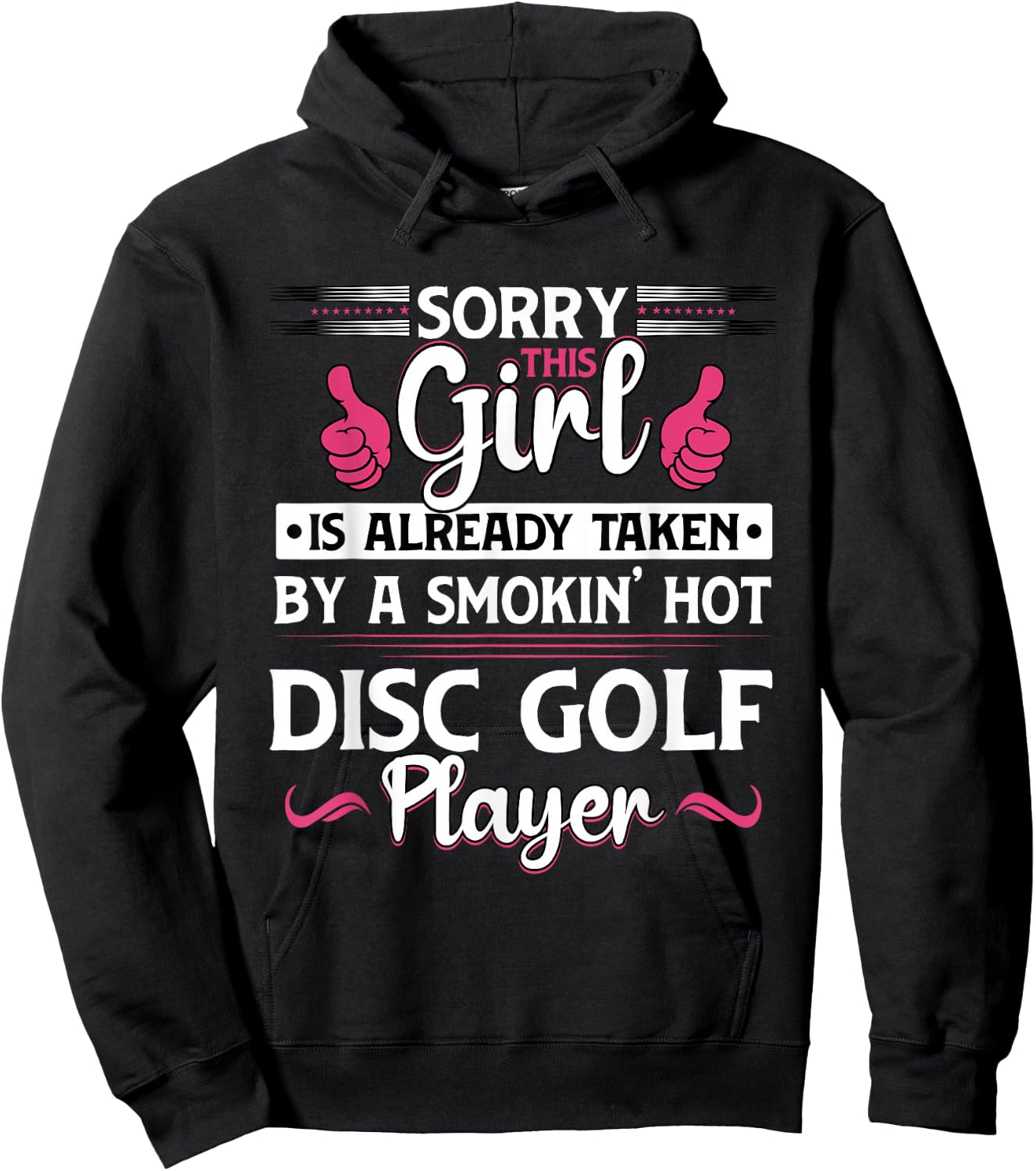 Sorry Girl Is Taken Funny Disc Golf Player Wife Women Hoodie - Hoodie | Black